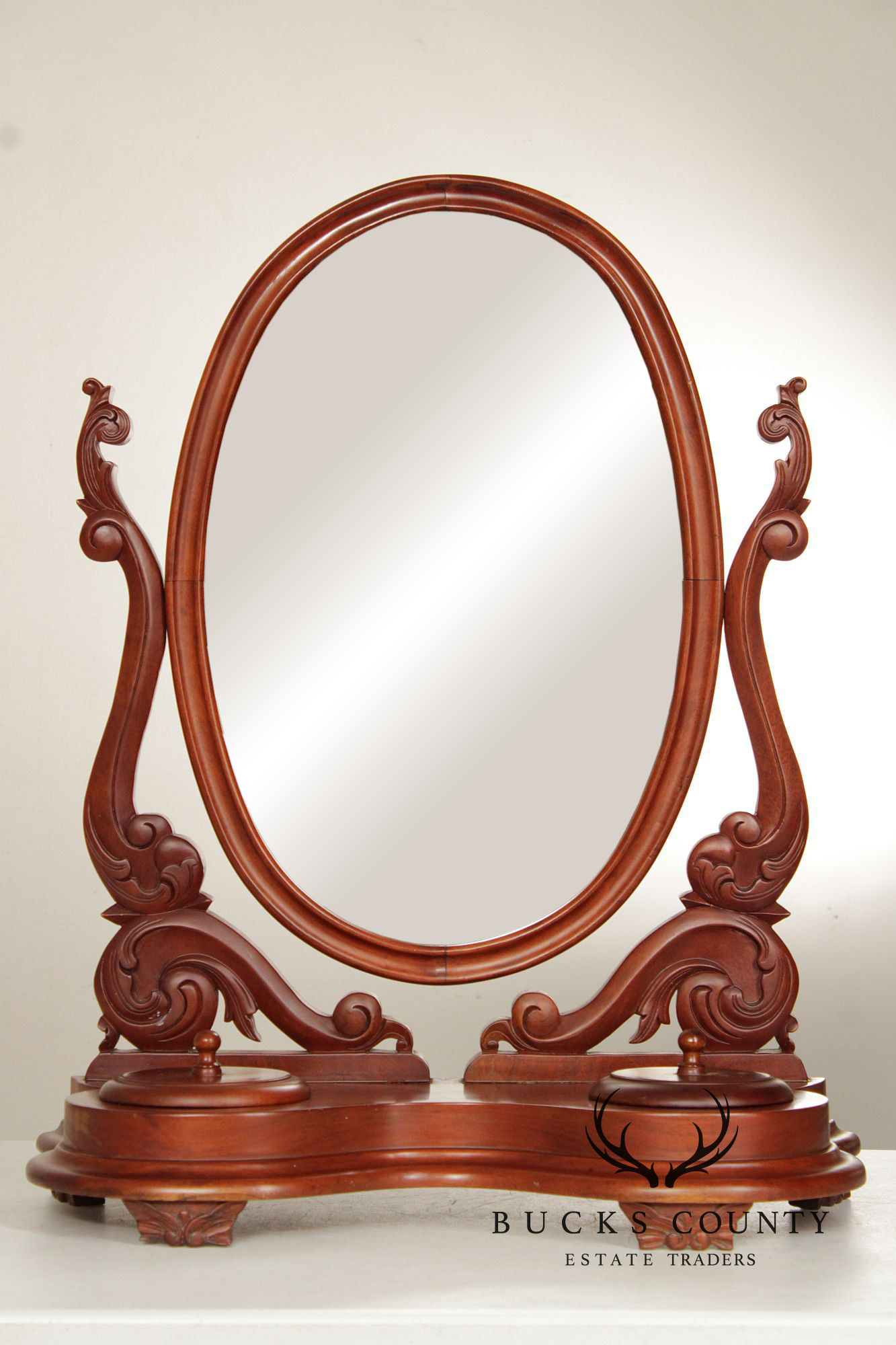 Victorian Style Vintage Mahogany Dresser Mirror