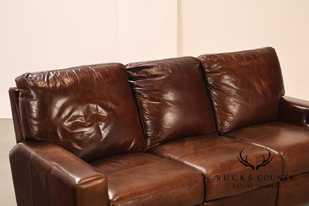 Soft Line 'Energia' Leather Power Reclining Sofa
