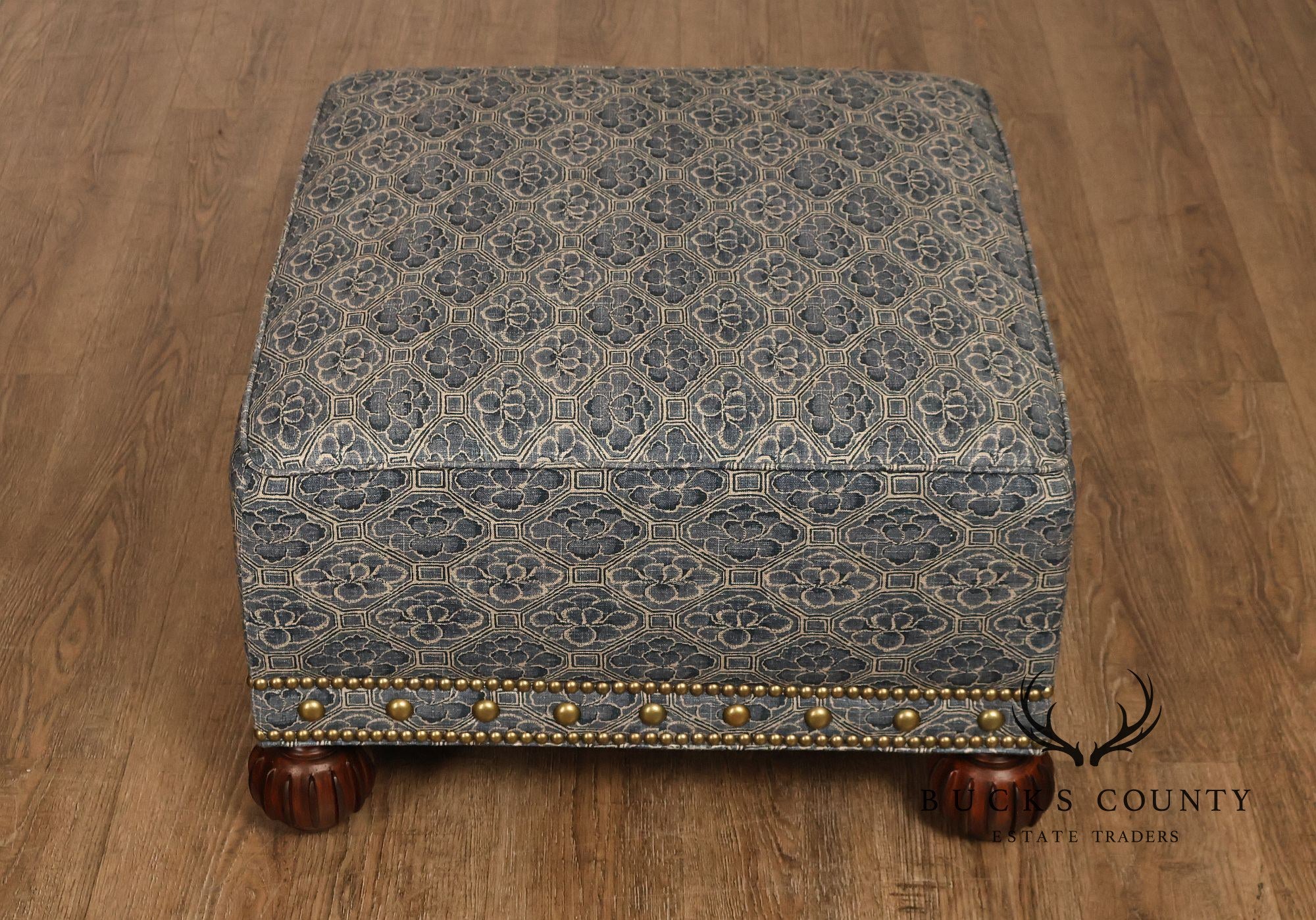 Traditional Style Custom Upholstered Ottoman