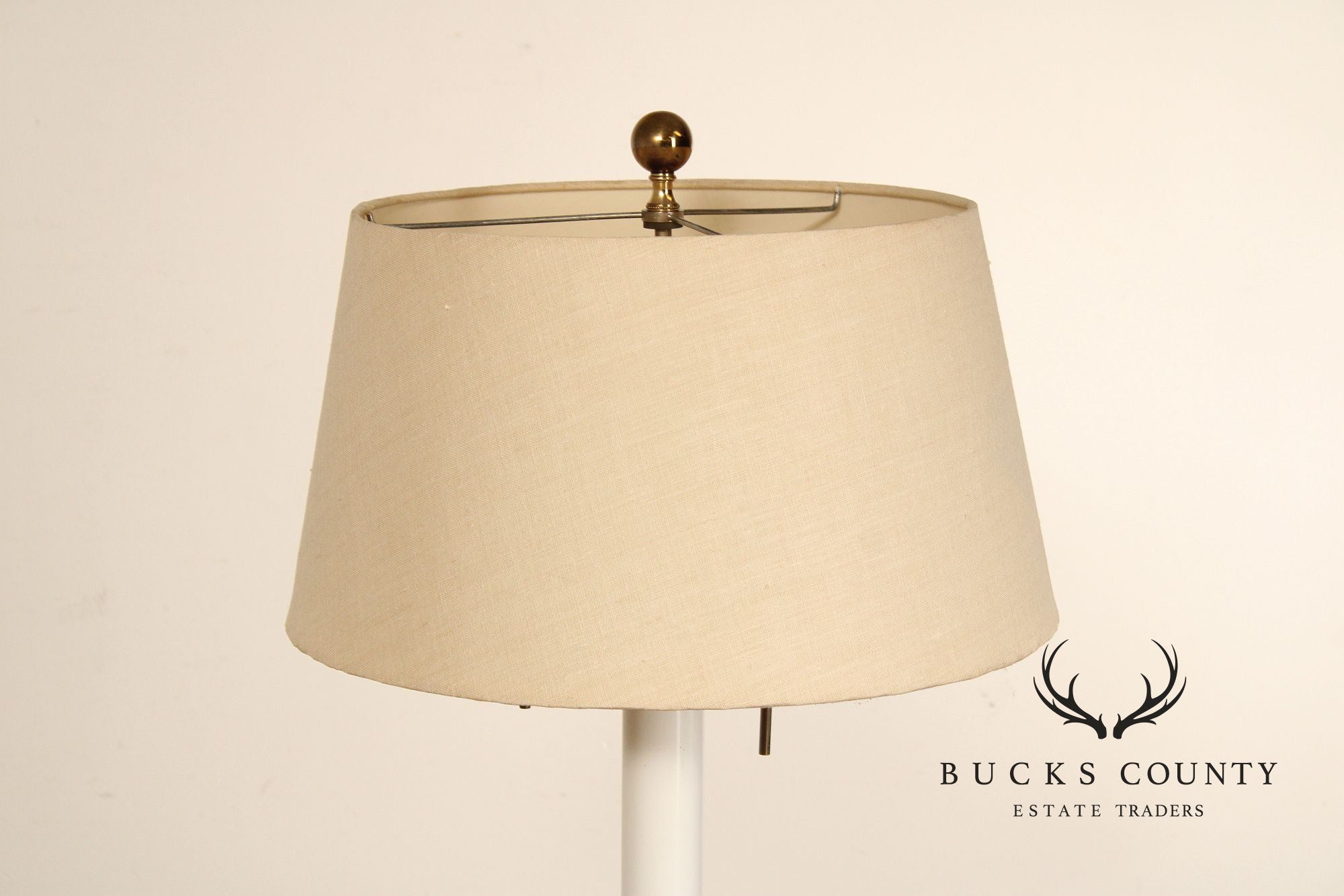 Vintage Brass Floor Lamp With Shade