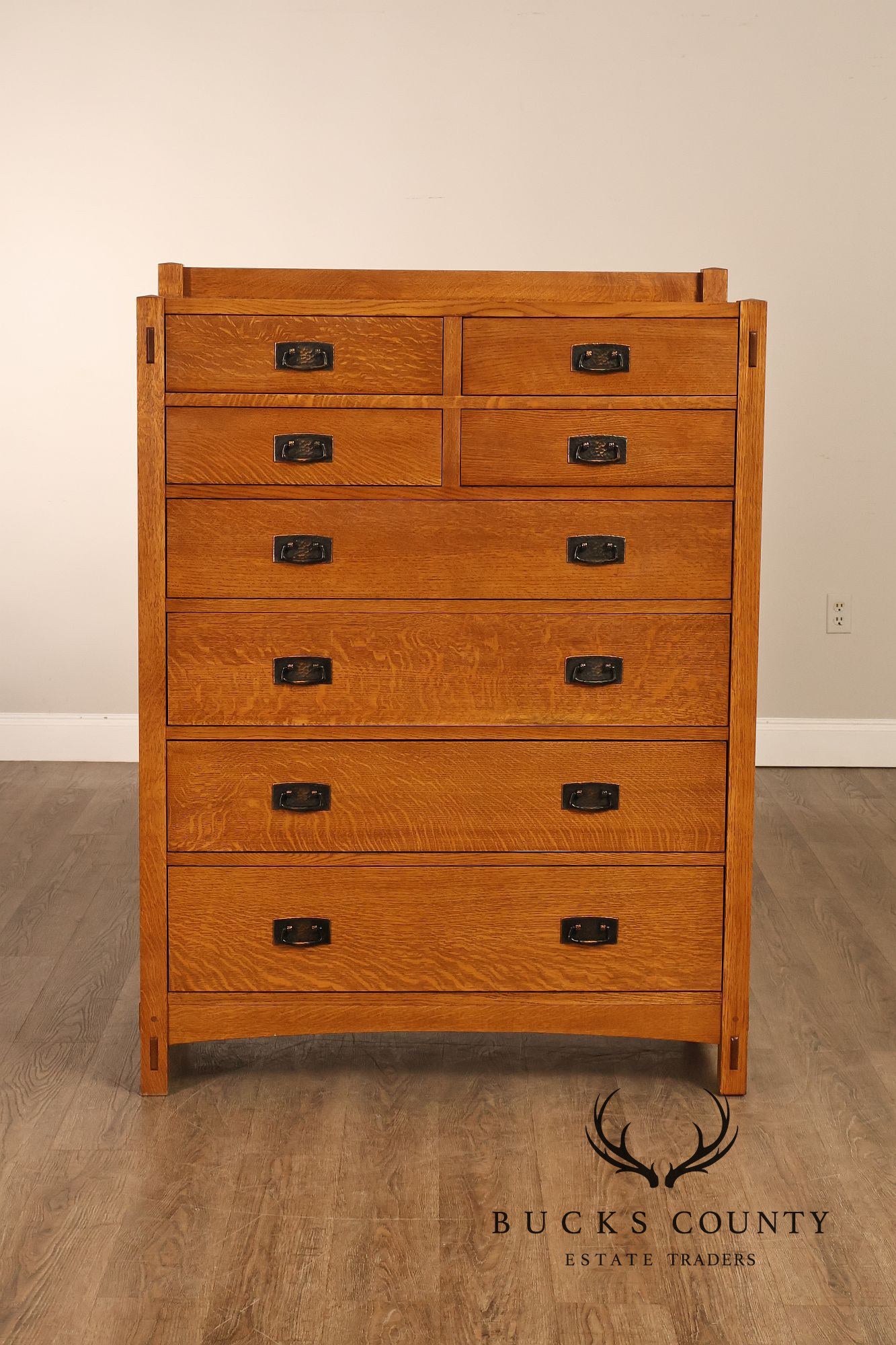 Stickley Mission Collection Oak High Chest Of Drawers