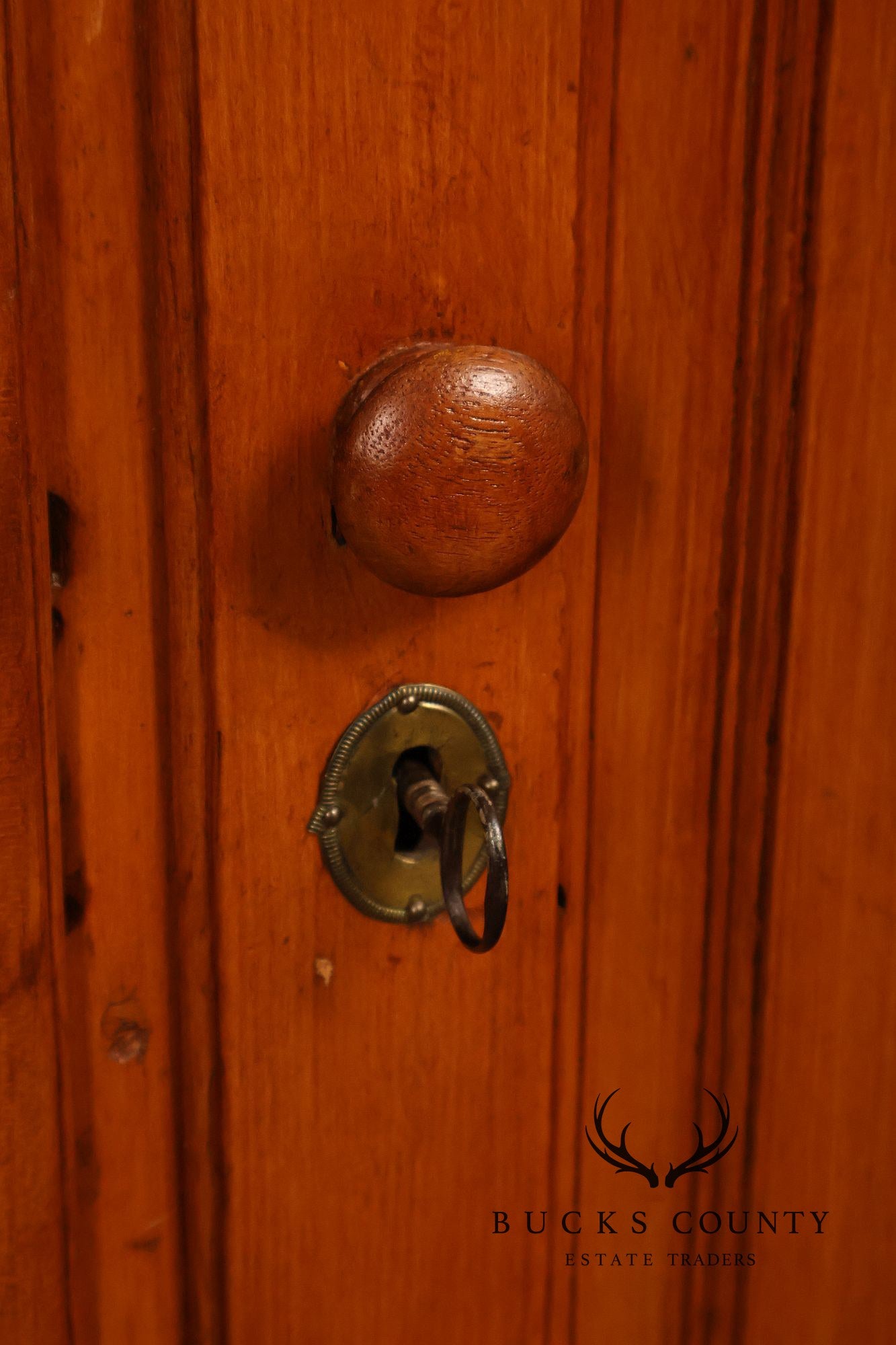 Antique Primitive Pine Single Door Corner Cabinet