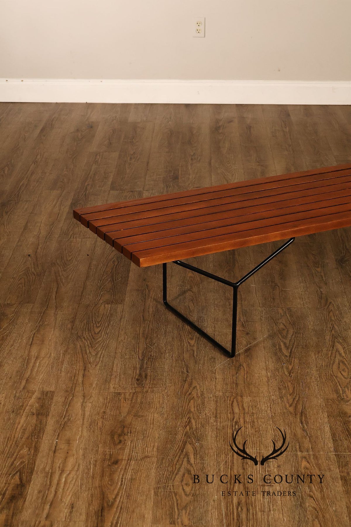 Knoll Mid Century Modern 'Bertoia' Teak Bench
