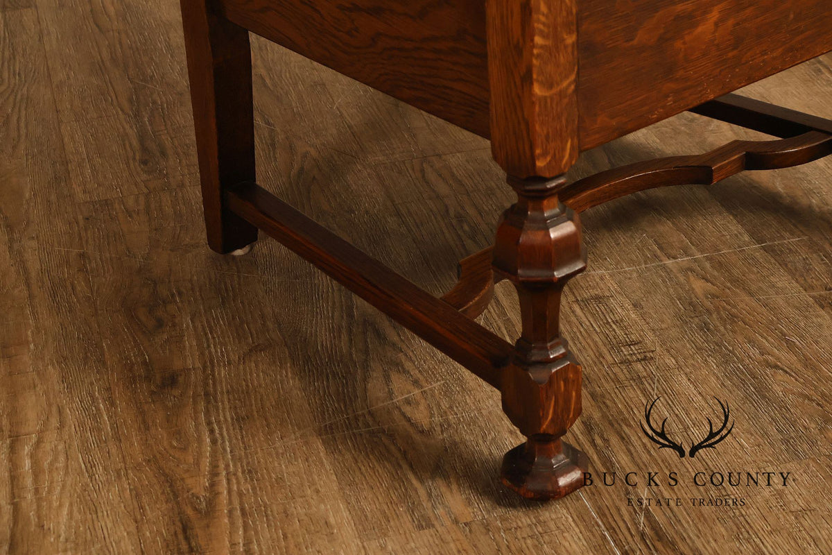Rittercraft Arts & Crafts Cane Back Oak Armchair