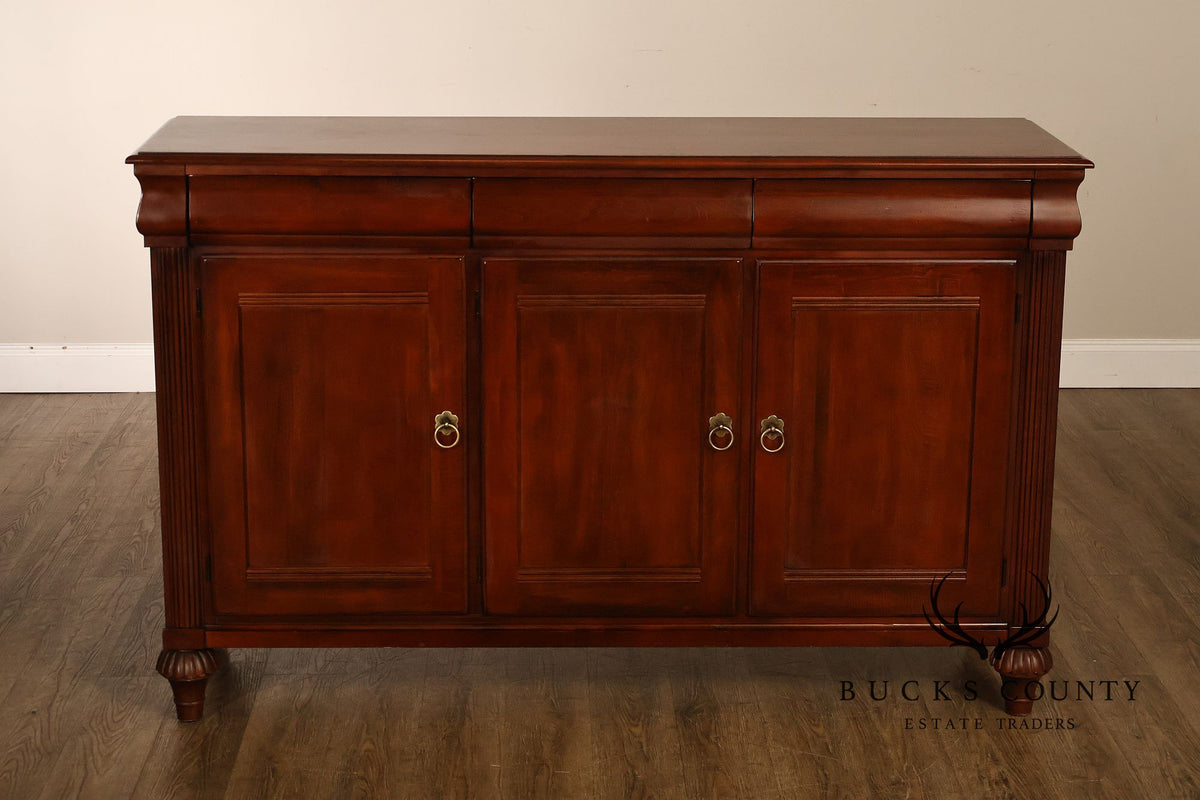 Ethan Allen 'British Classics' Carved Maple And Birch Sideboard