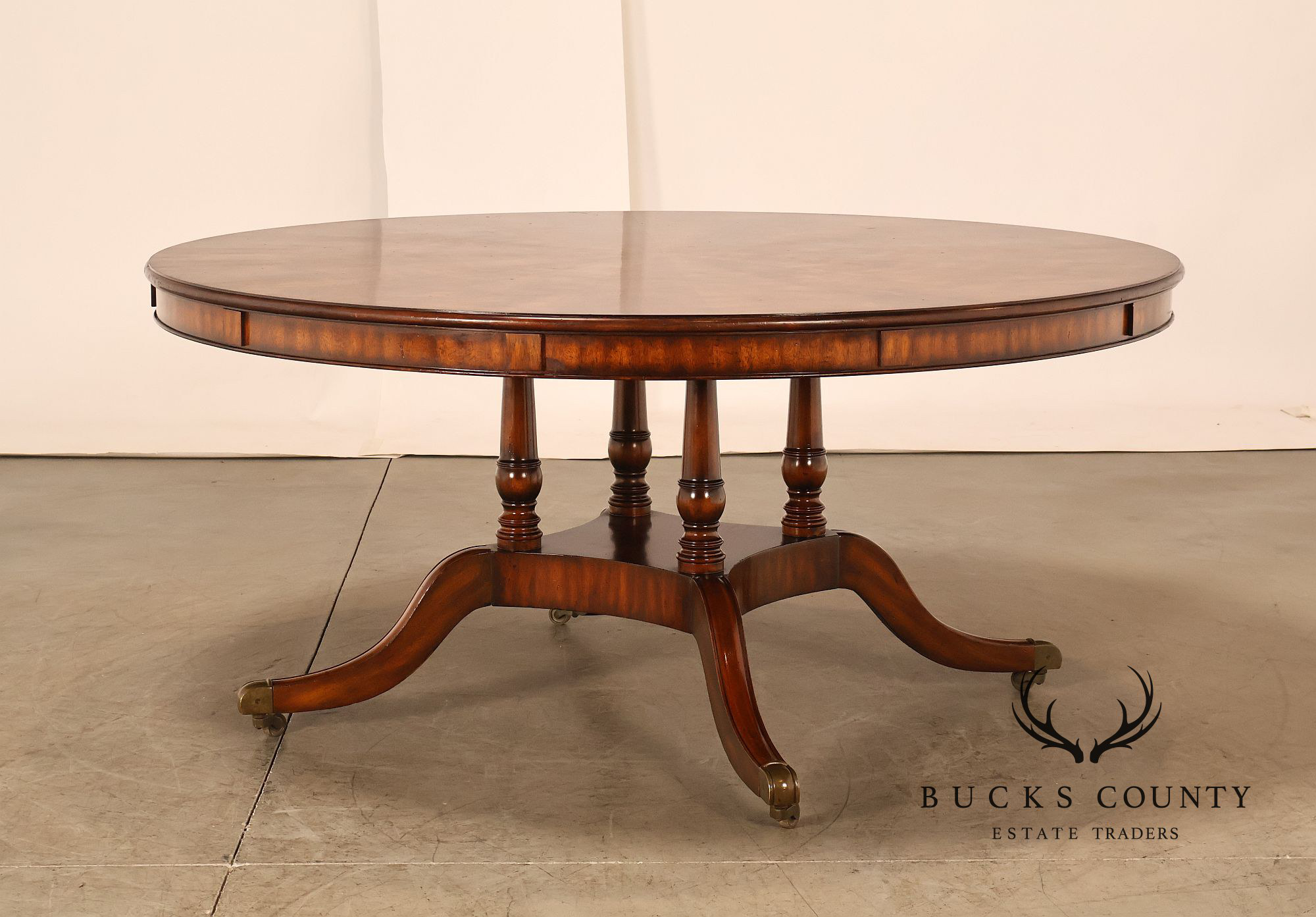Maitland Smith 'Roundabout' Mahogany Expandable Dining Table