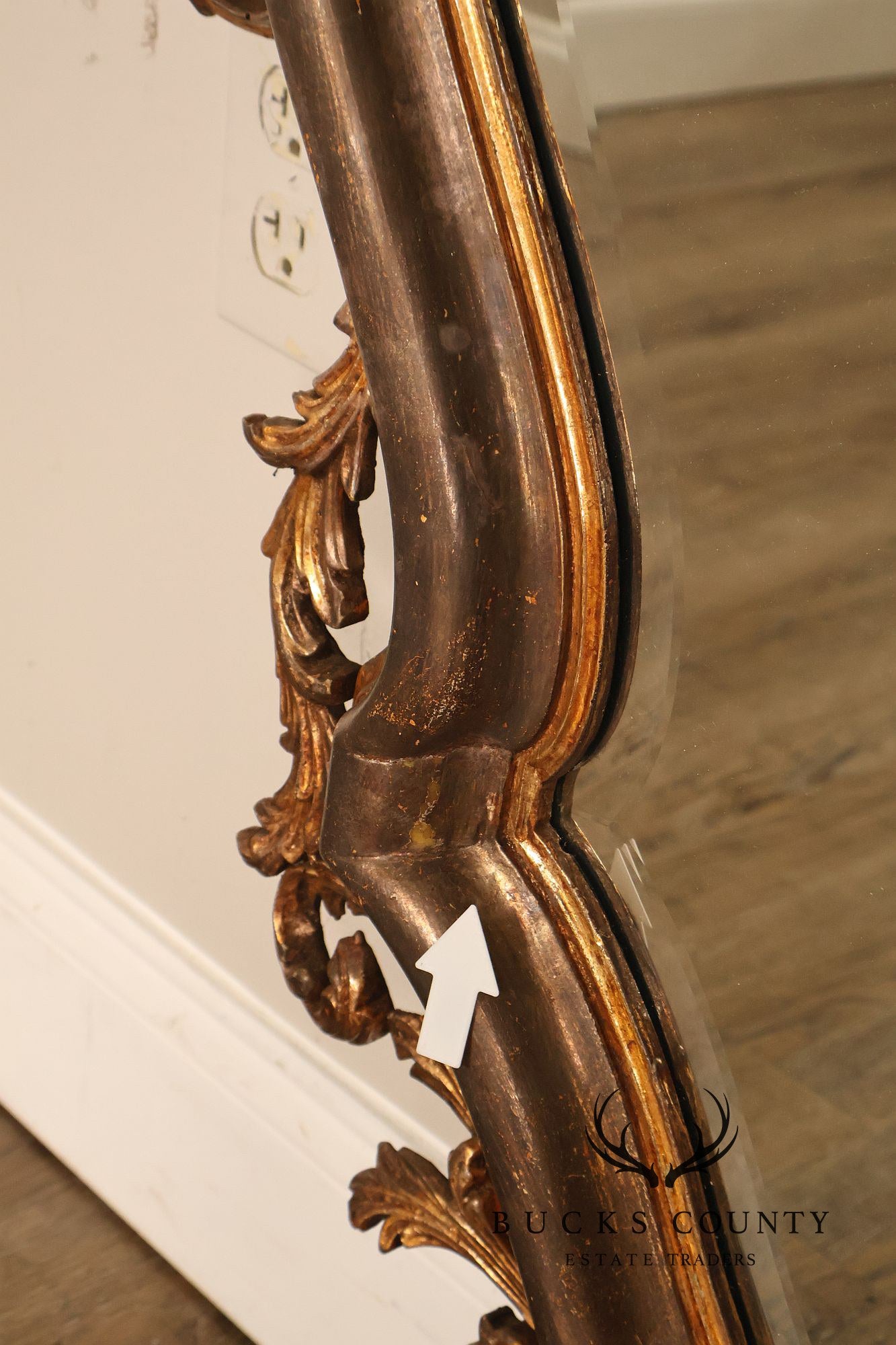 LaBarge Italian Rococo Style Giltwood Wall Mirror