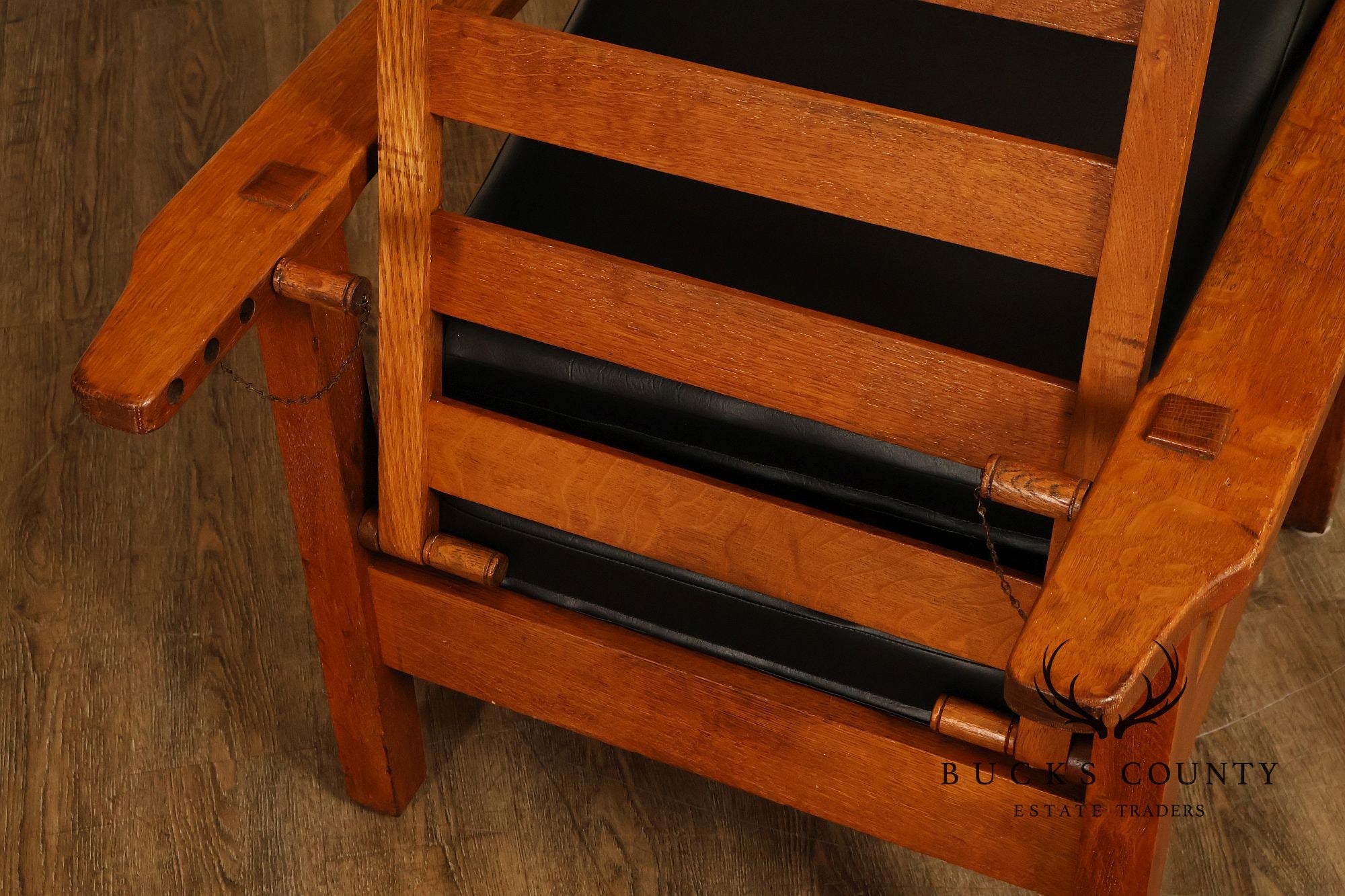 Antique Stickley Brothers Mission Oak Adjustable Morris Chair
