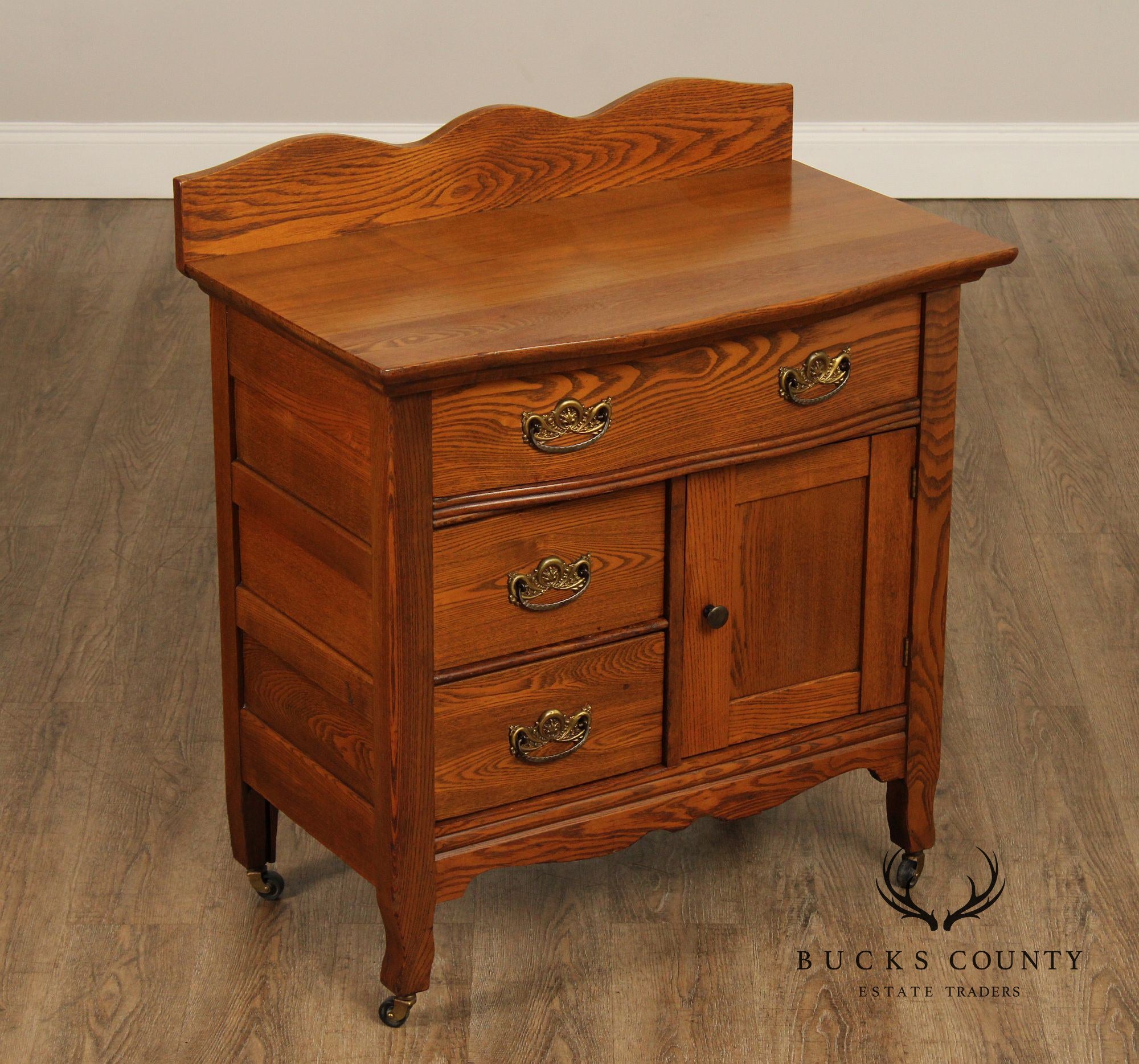 Antique Victorian Oak Wash Stand