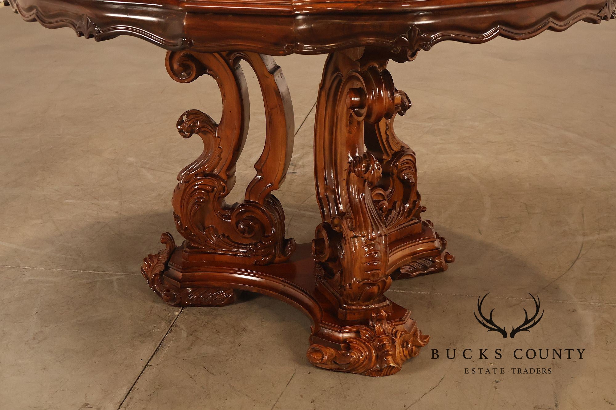 Italian Baroque Style Marquetry Inlaid Center Table
