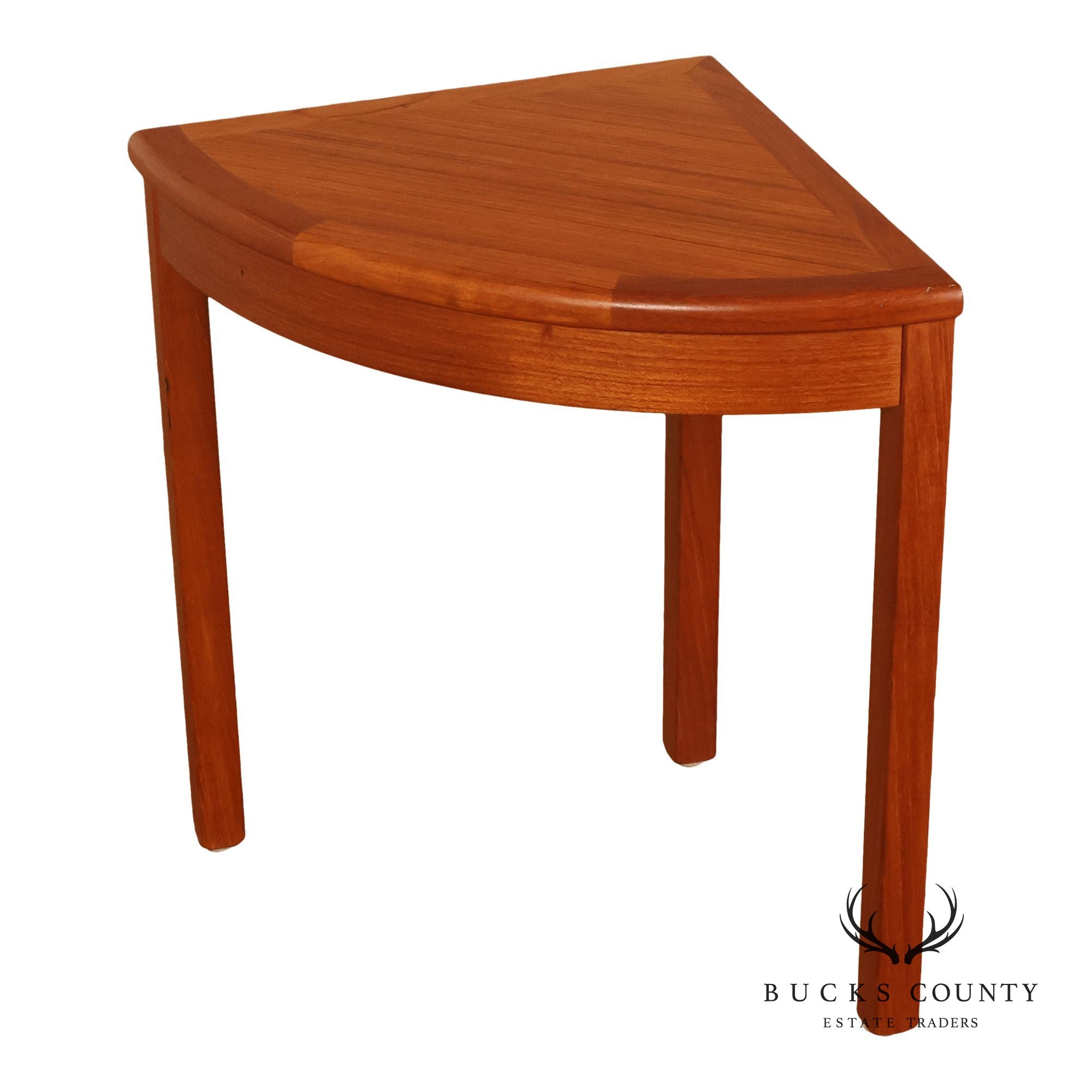 Andreas Tuck Danish Modern Teak Corner Side Table