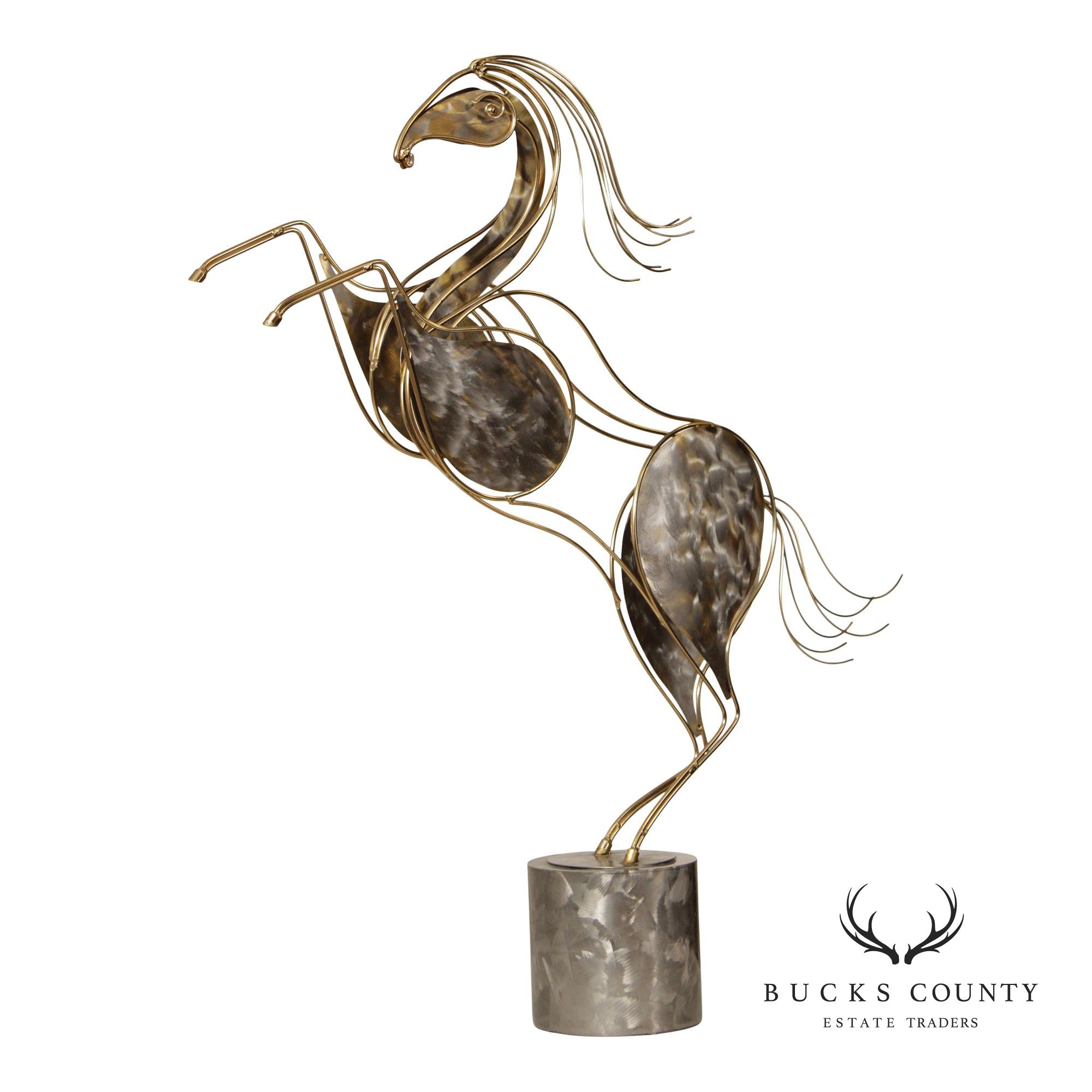 Curtis Jere Post Modern Rearing Horse Sculpture