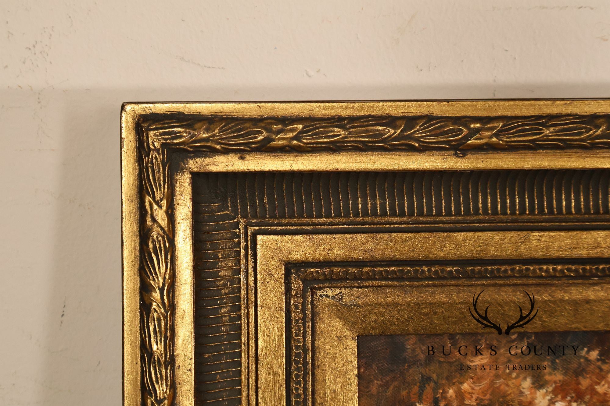 Continental Style Pair of Pastoral Landscape Paintings With Sheep