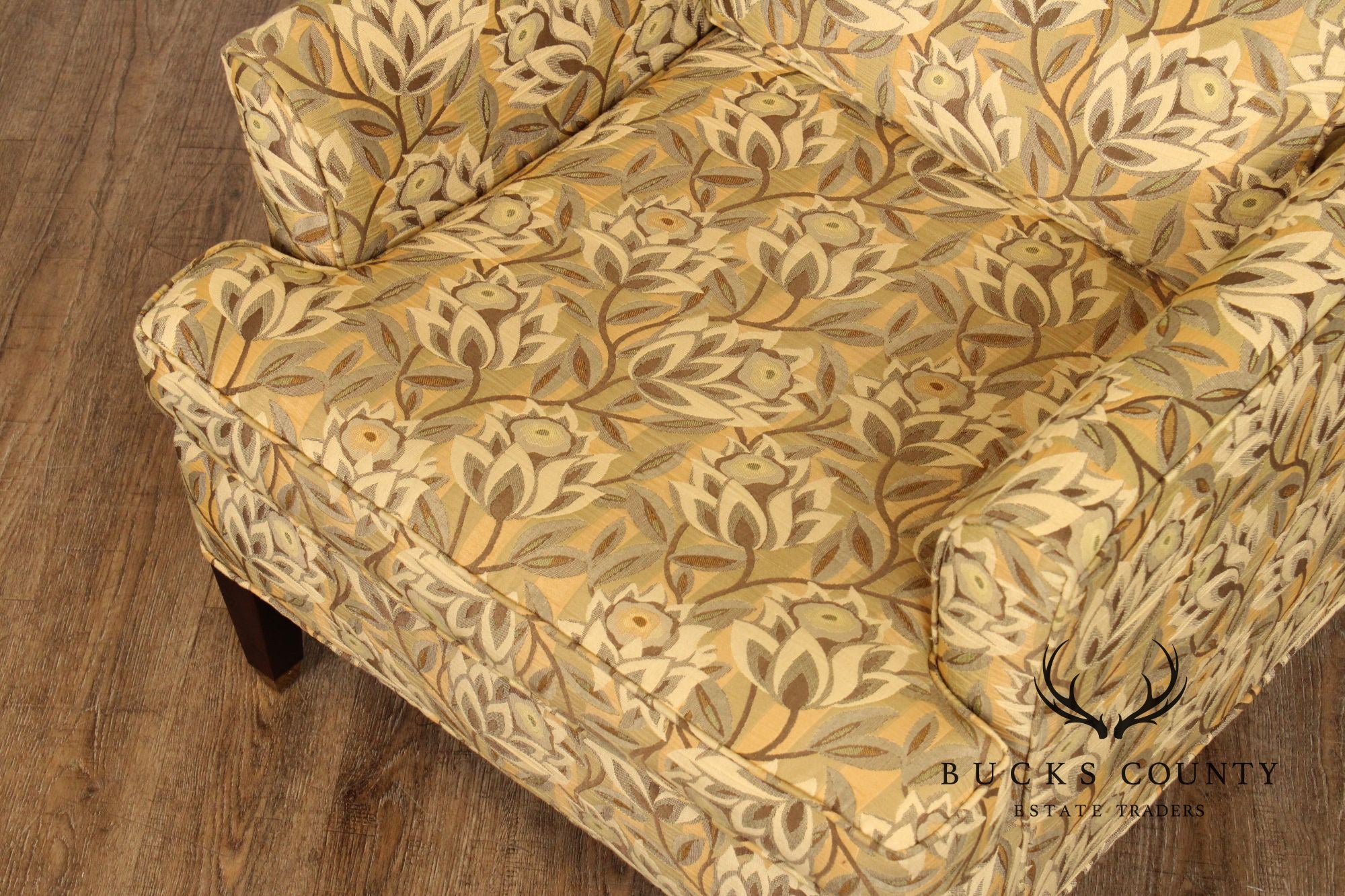 Vintage Pair of Upholstered Lounge Armchairs