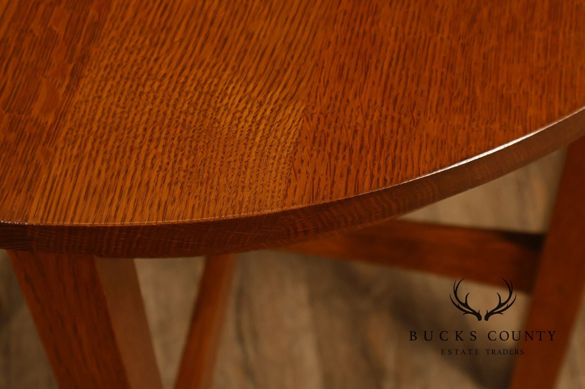 Stickley Mission Collection Oak Round Lamp Table