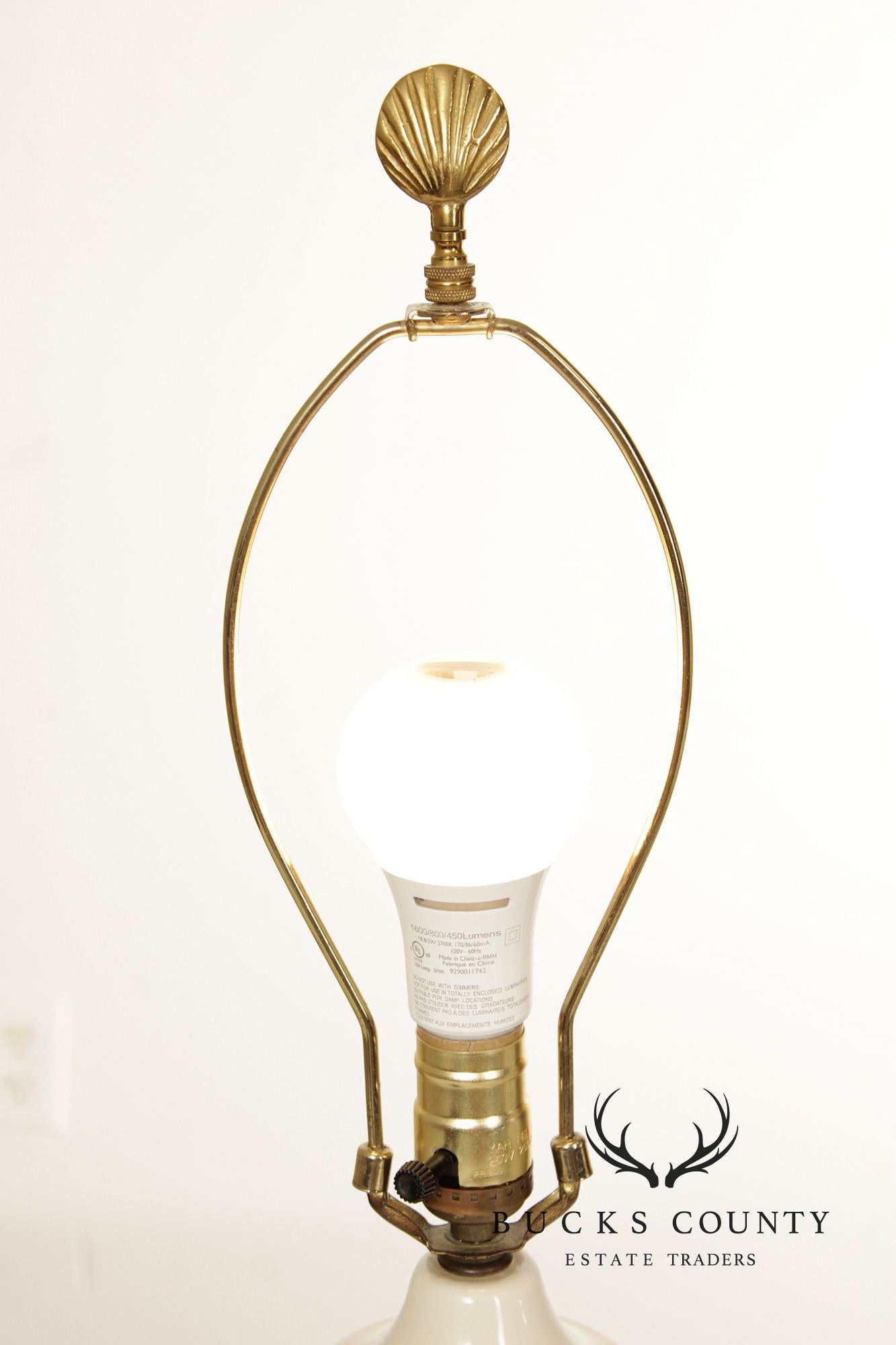 Vintage Pair of Botanical Painted Porcelain Table Lamps