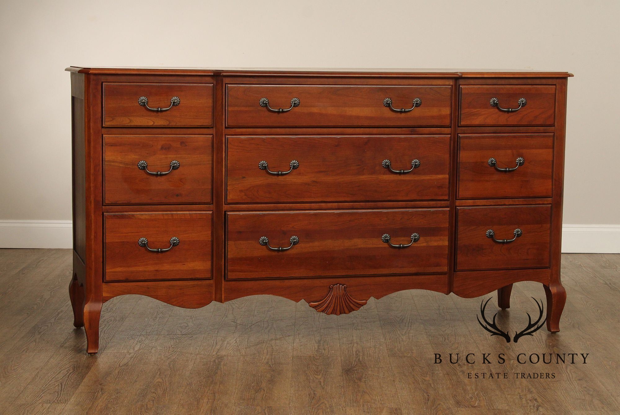 Ethan Allen 'Maison' French Country Style Cherry Triple Dresser