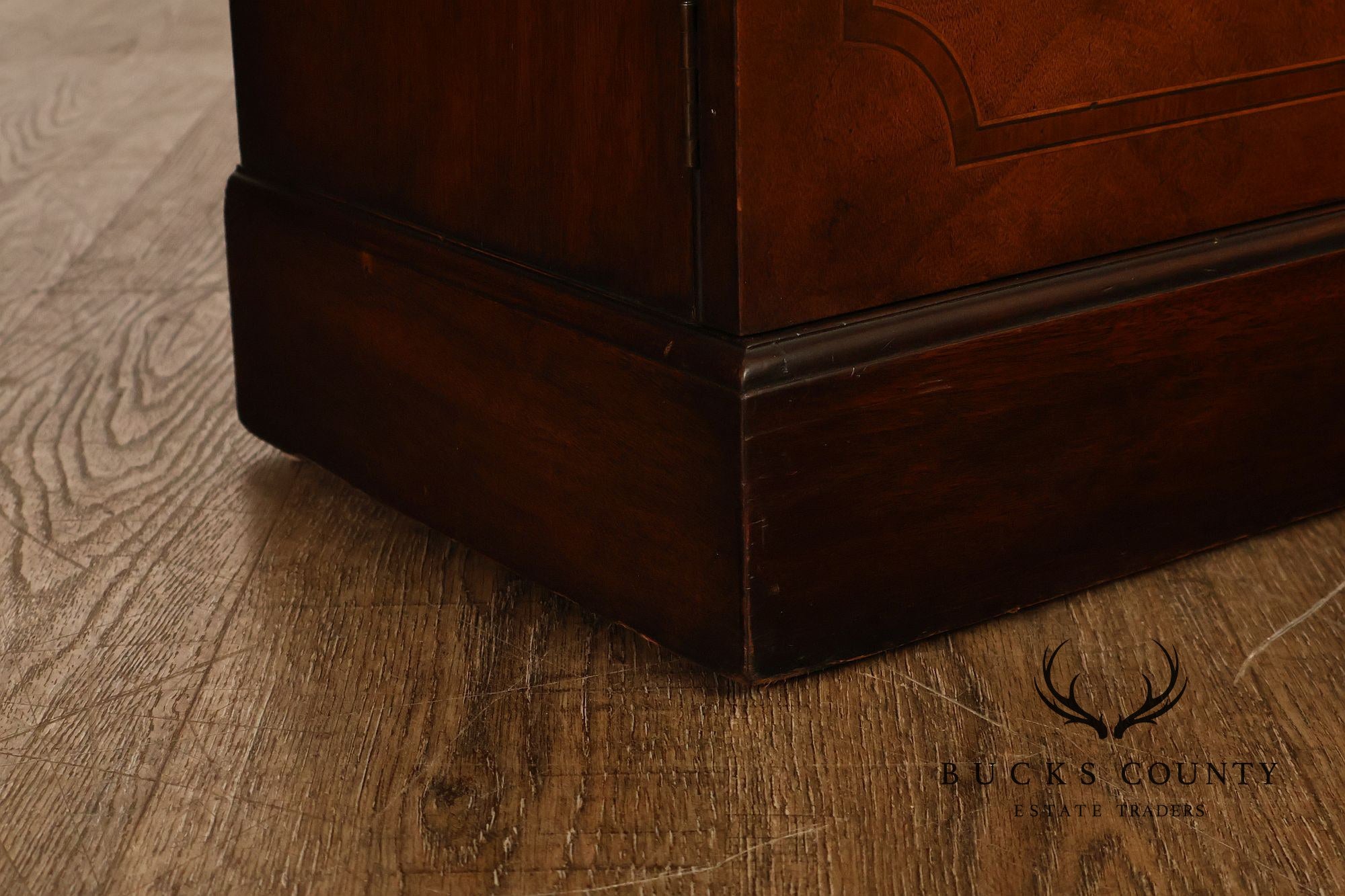 Baker Georgian Style Mahogany Breakfront Bookcase