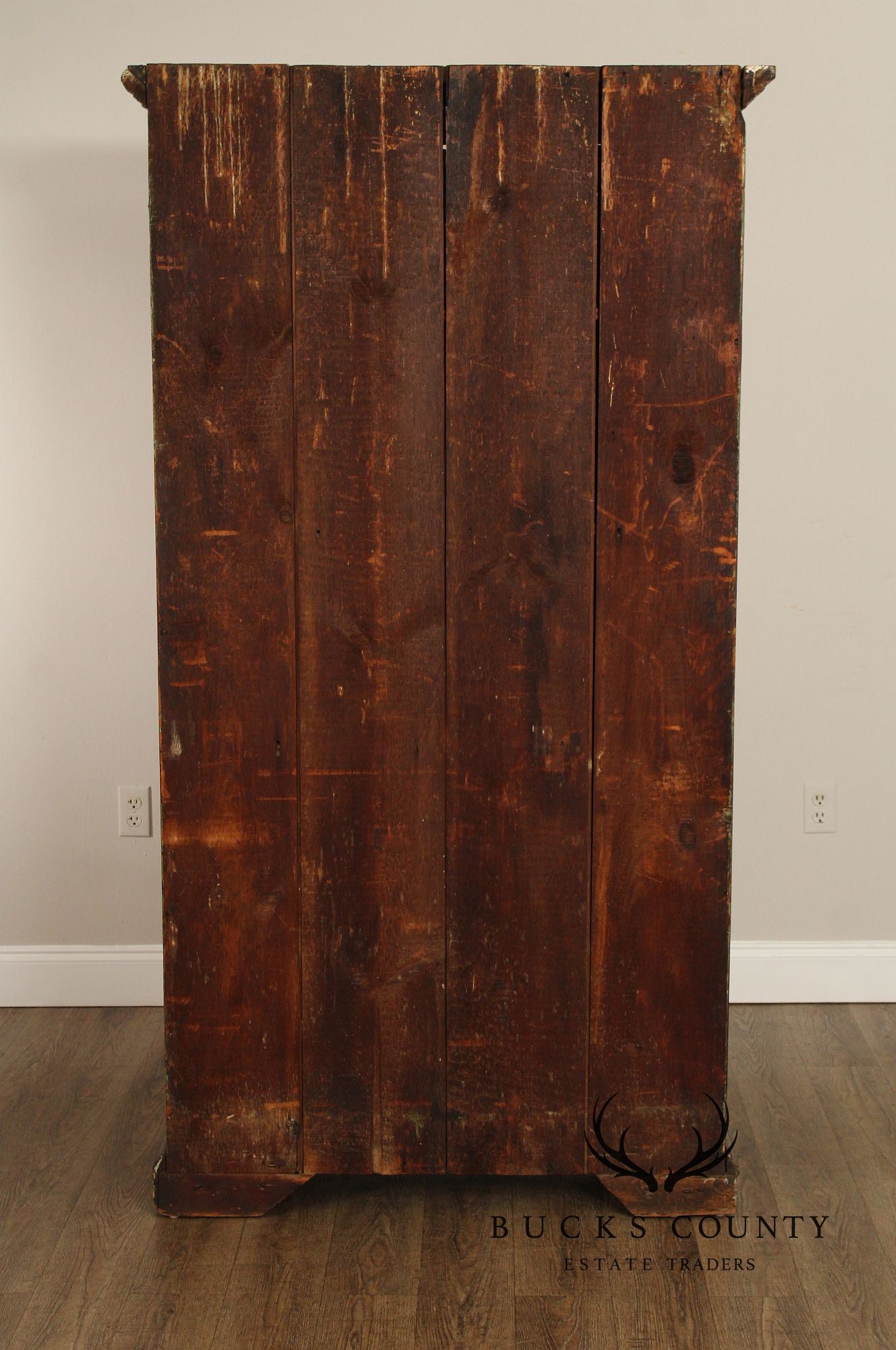 Antique Pine Two-Door Pantry or Storage Cupboard