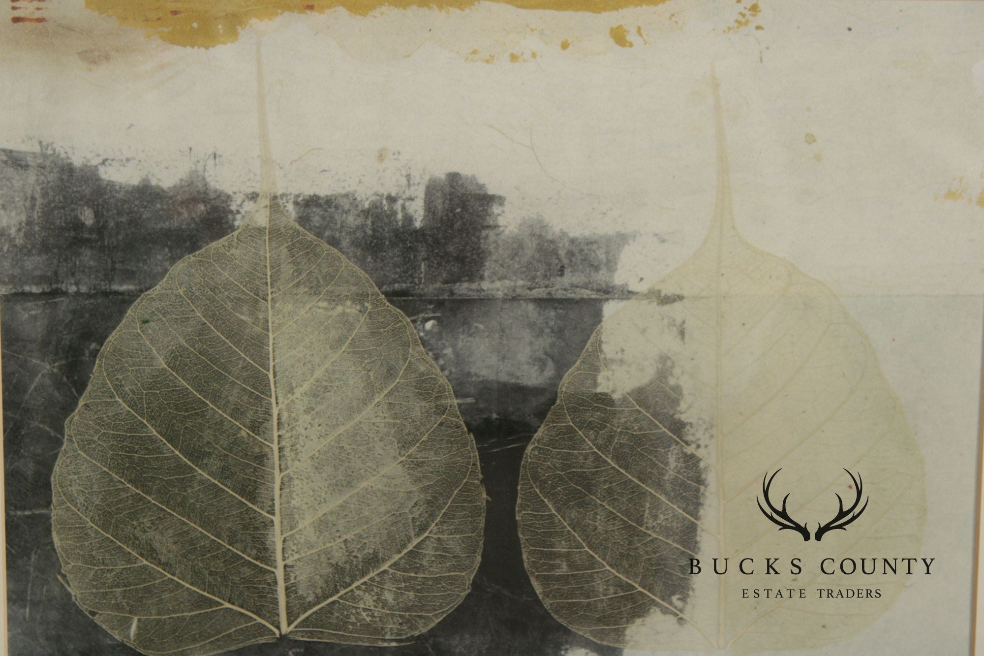 Elena Ray Pair of Botanical Prints, 'Wabi-Sabi Bodhi Leaf Collage 3' and 'Wabi-Sabi Bodhi Leaf Collage 4'