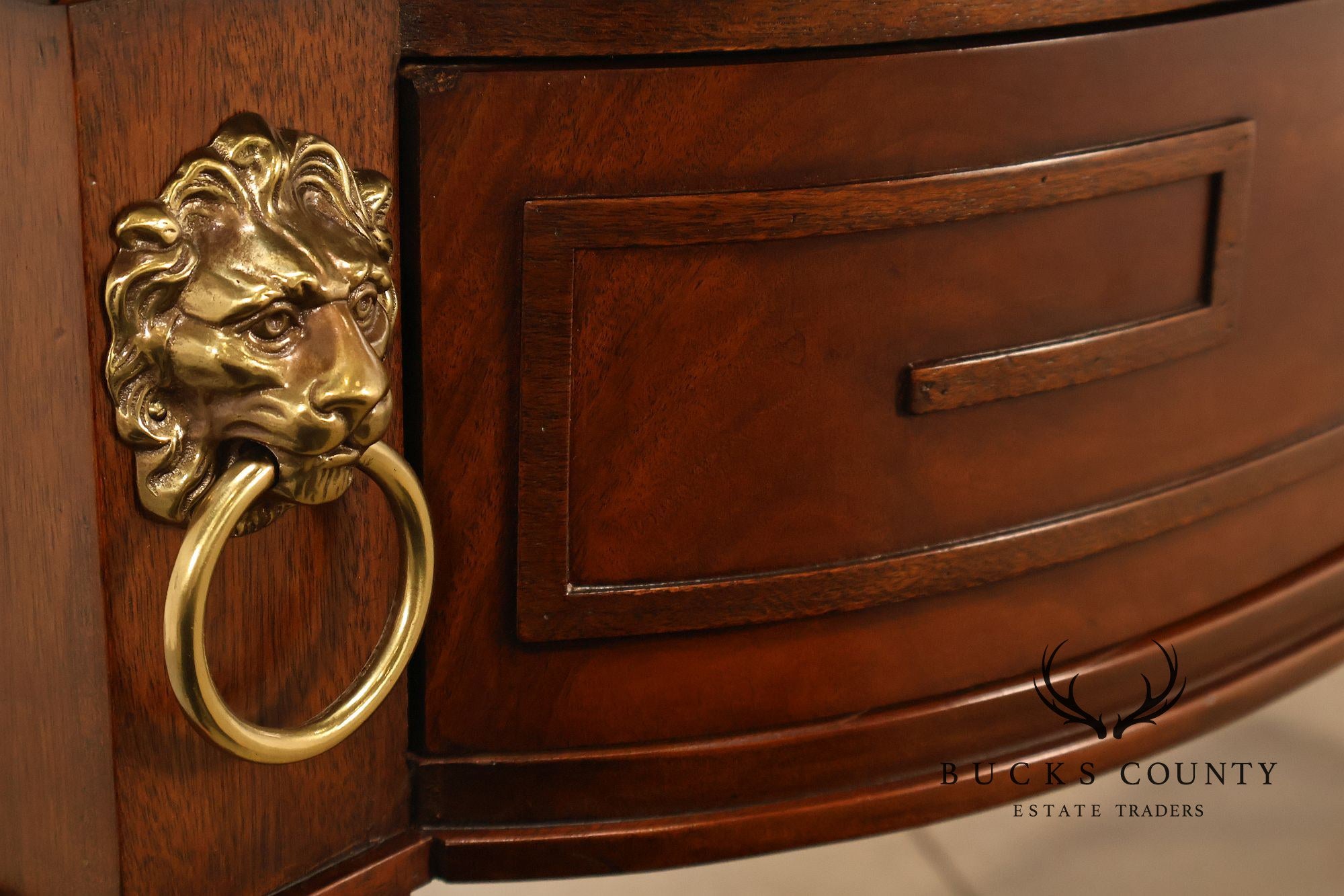 Henredon Historic Natchez Collection Regency Style Mahogany Marble Top Console Table