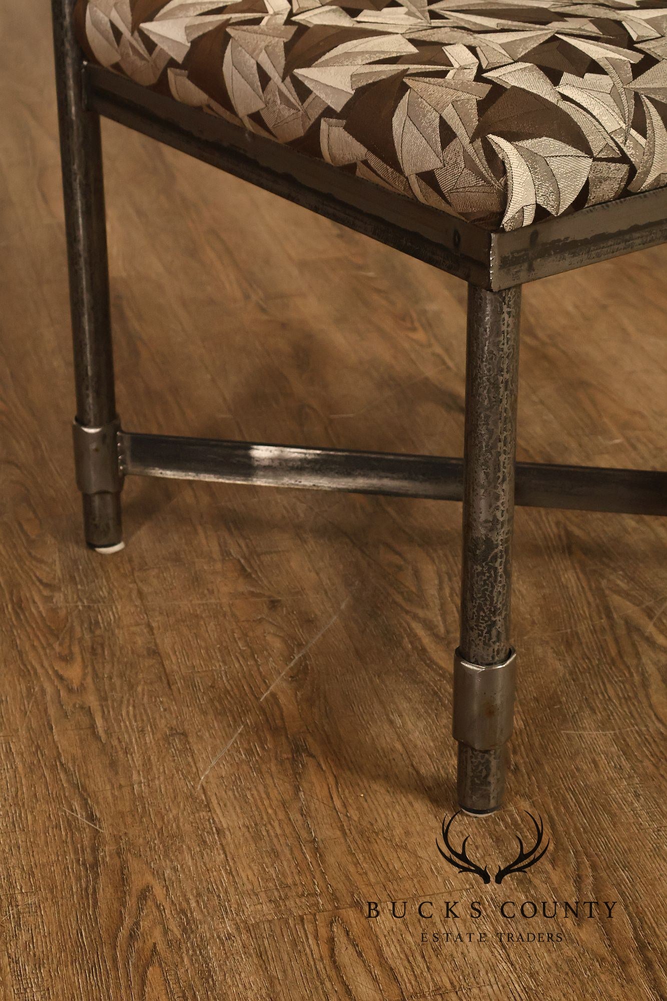 Swaim Industrial Set of Four Iron Dining Chairs