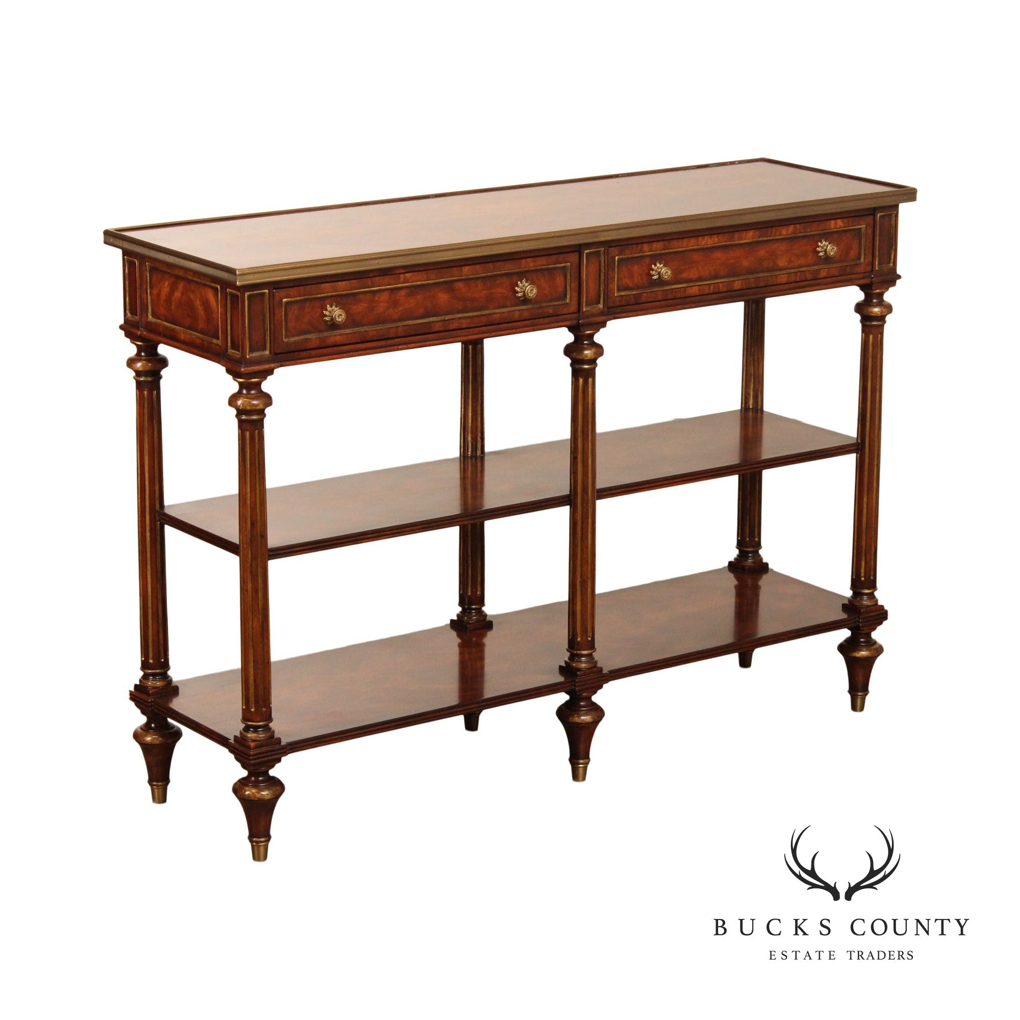 Theodore Alexander Regency Style  Mahogany 'The Georgian Three Tier Console'