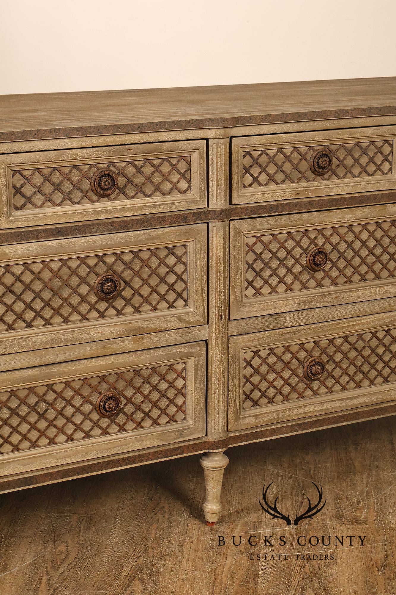 Restoration Hardware Treillage Collection Louis XVI Style  Latticework Double Dresser