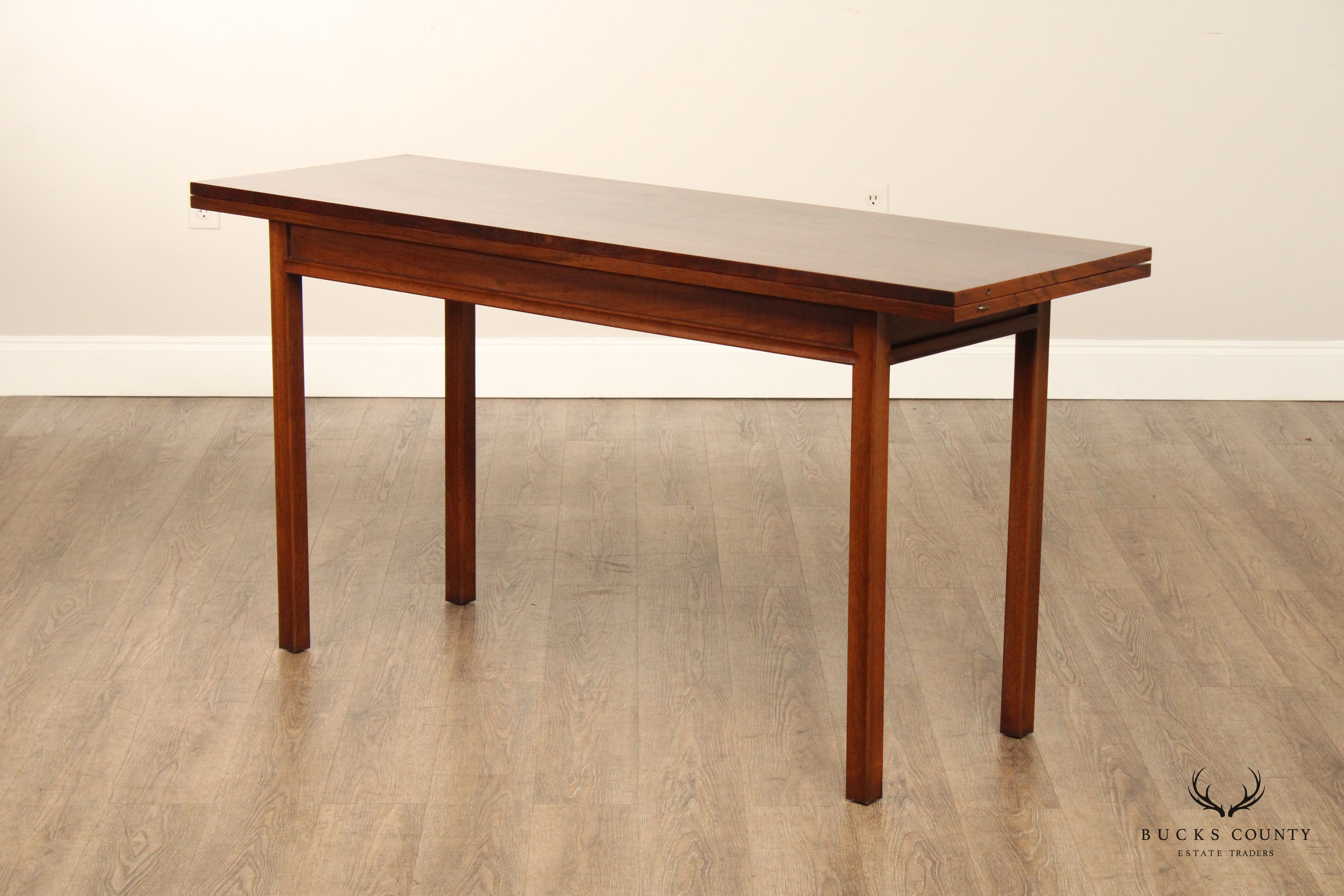 John Stuart Mid Century Modern Rosewood Flip Top Console Table