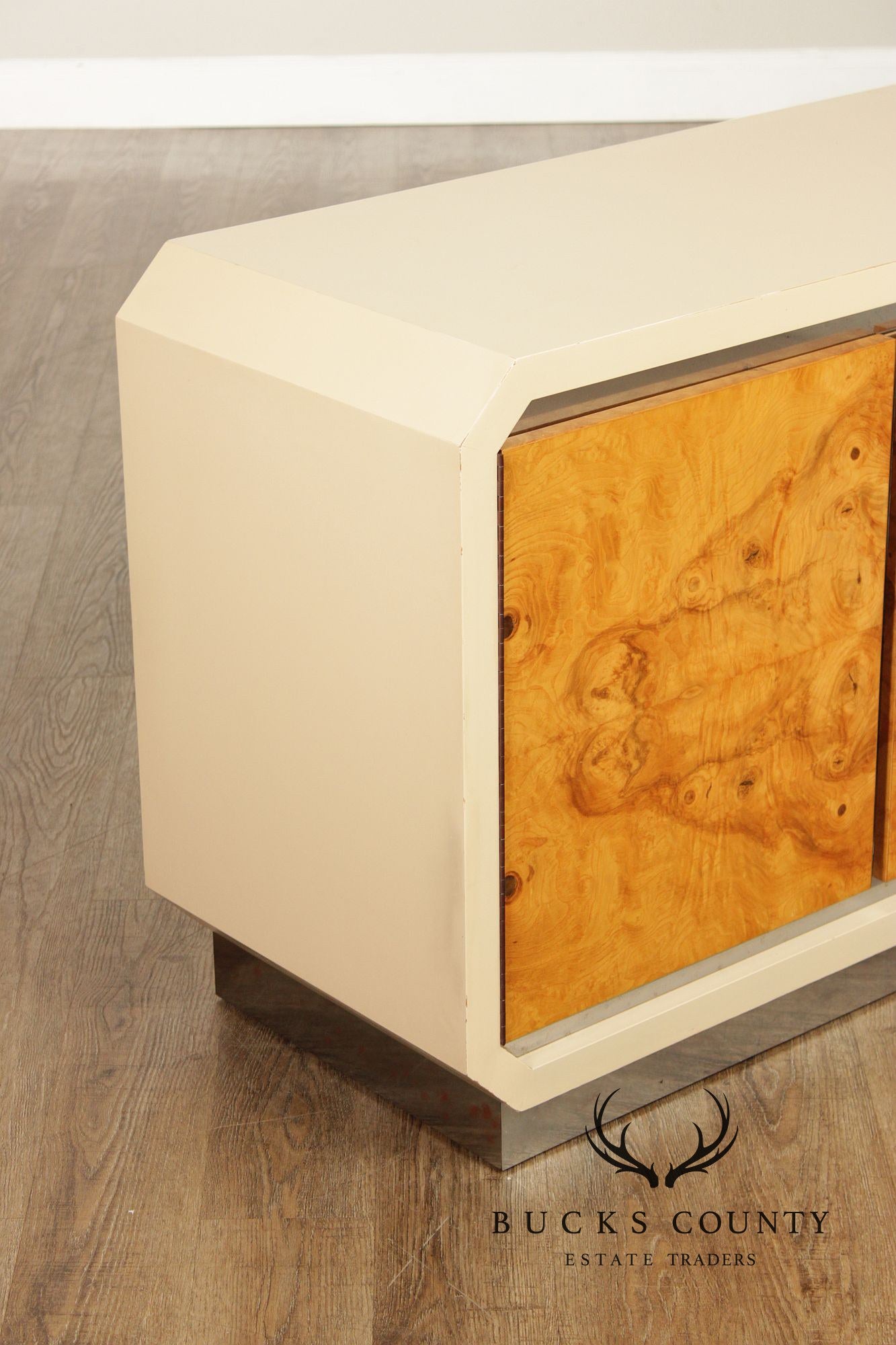 Pace Collection Mid Century Modern Burlwood and Lacquered Chest of Long Dresser Sideboard