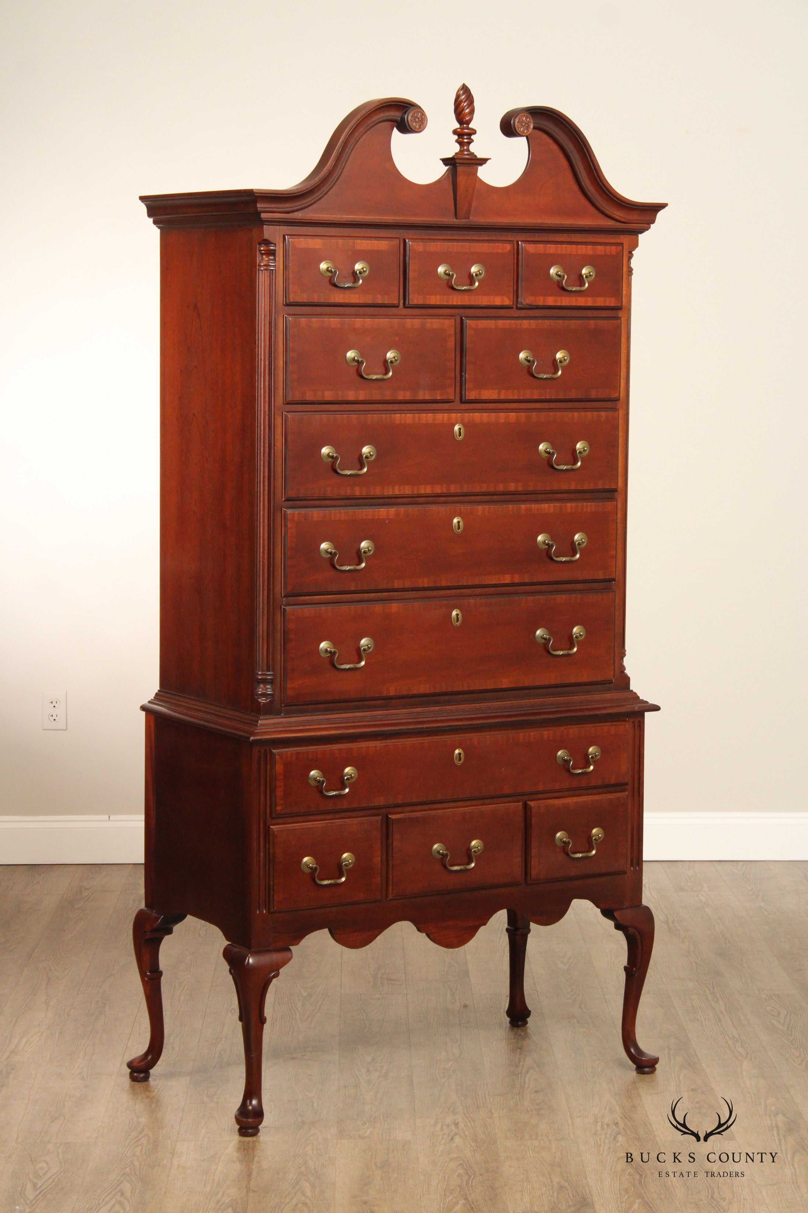 Lexington Queen Anne Style Mahogany Highboy