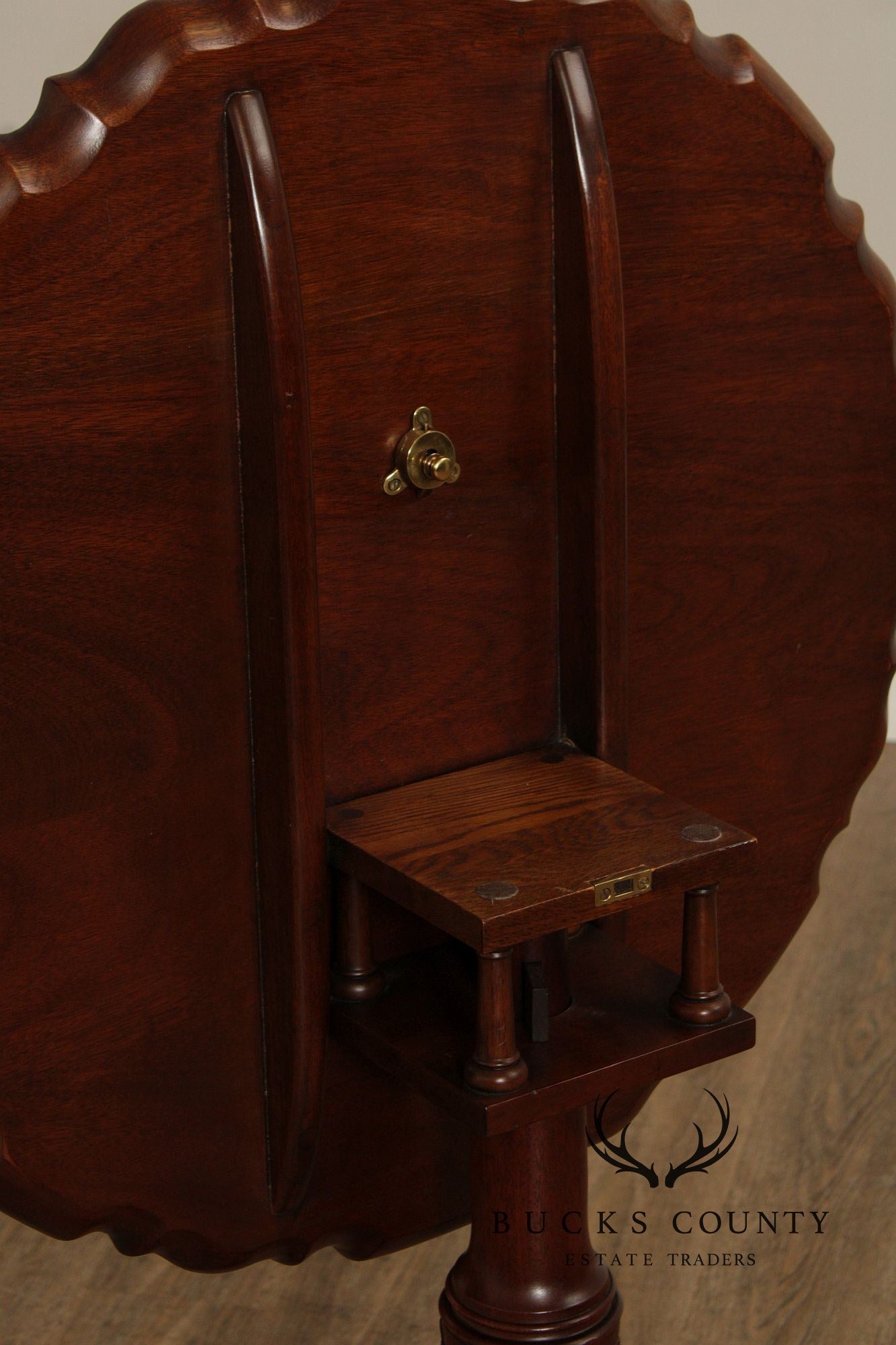 Henkel Harris Carved Mahogany Tilt Top Tea Table