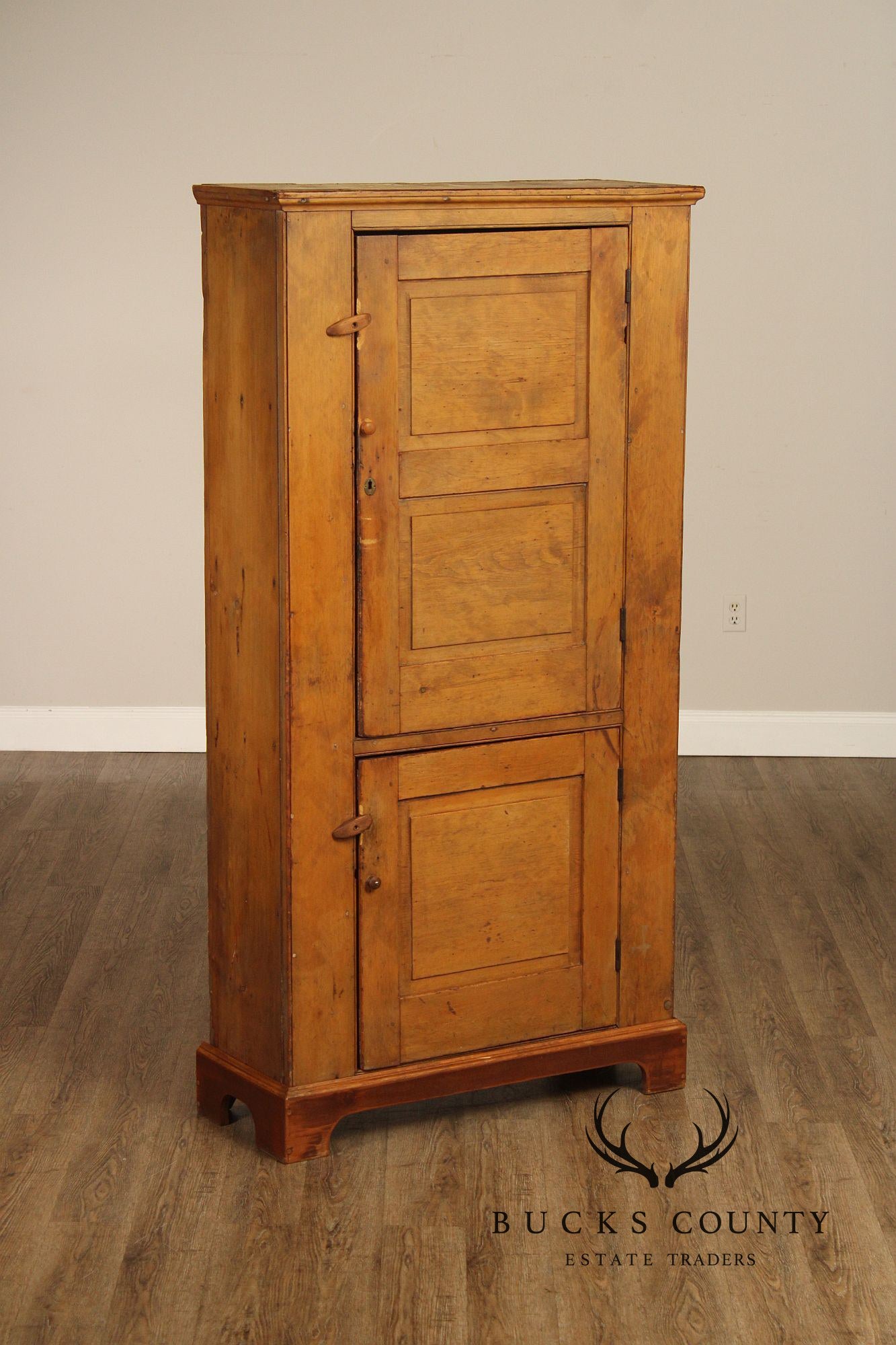 Antique American Primitive Pine Pantry Cupboard