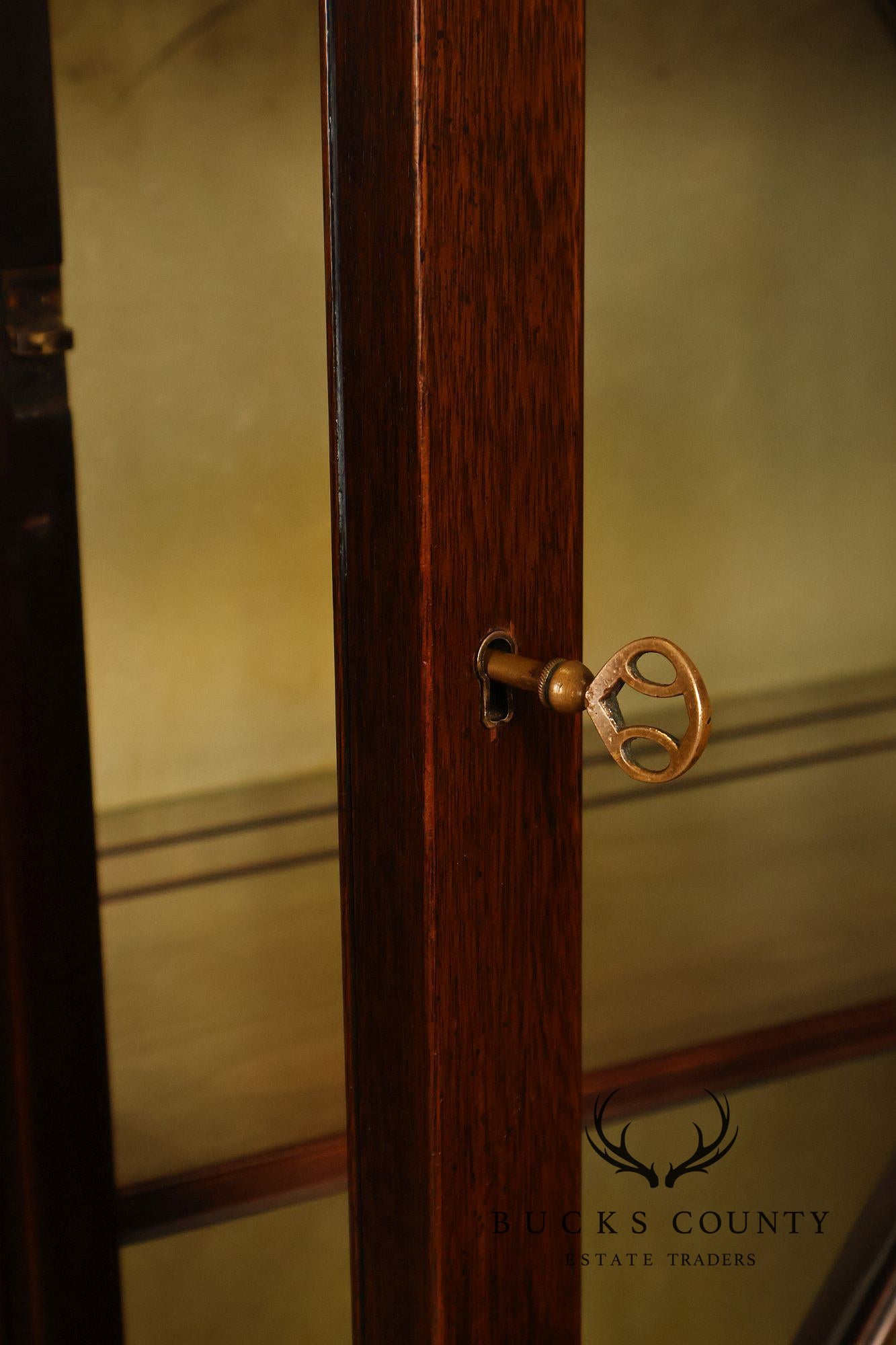 Baker Georgian Style Mahogany Breakfront Bookcase