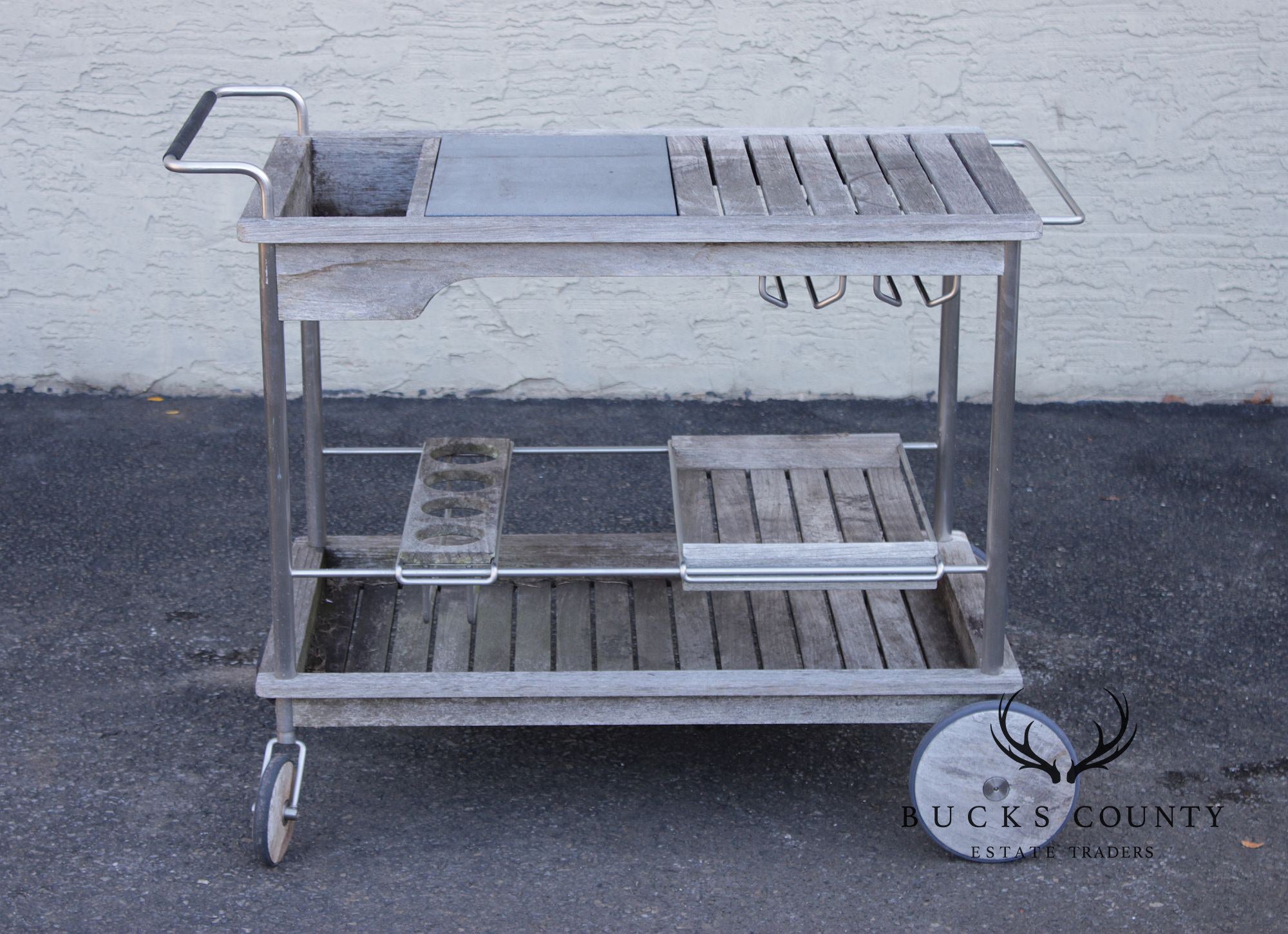 Gloster Teak Outdoor Bar Cart