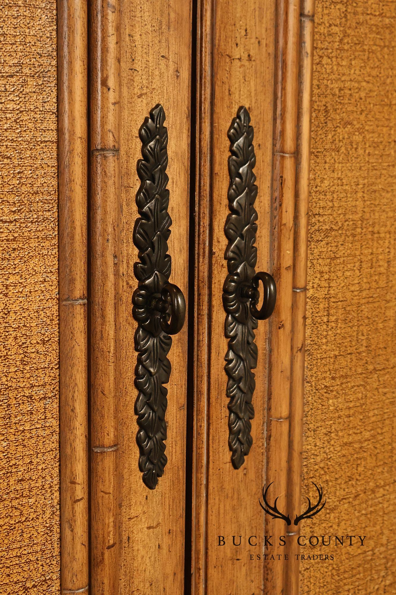 Tommy Bahama Home By Lexington Bow Front Linen Press Storage Armoire Cabinet