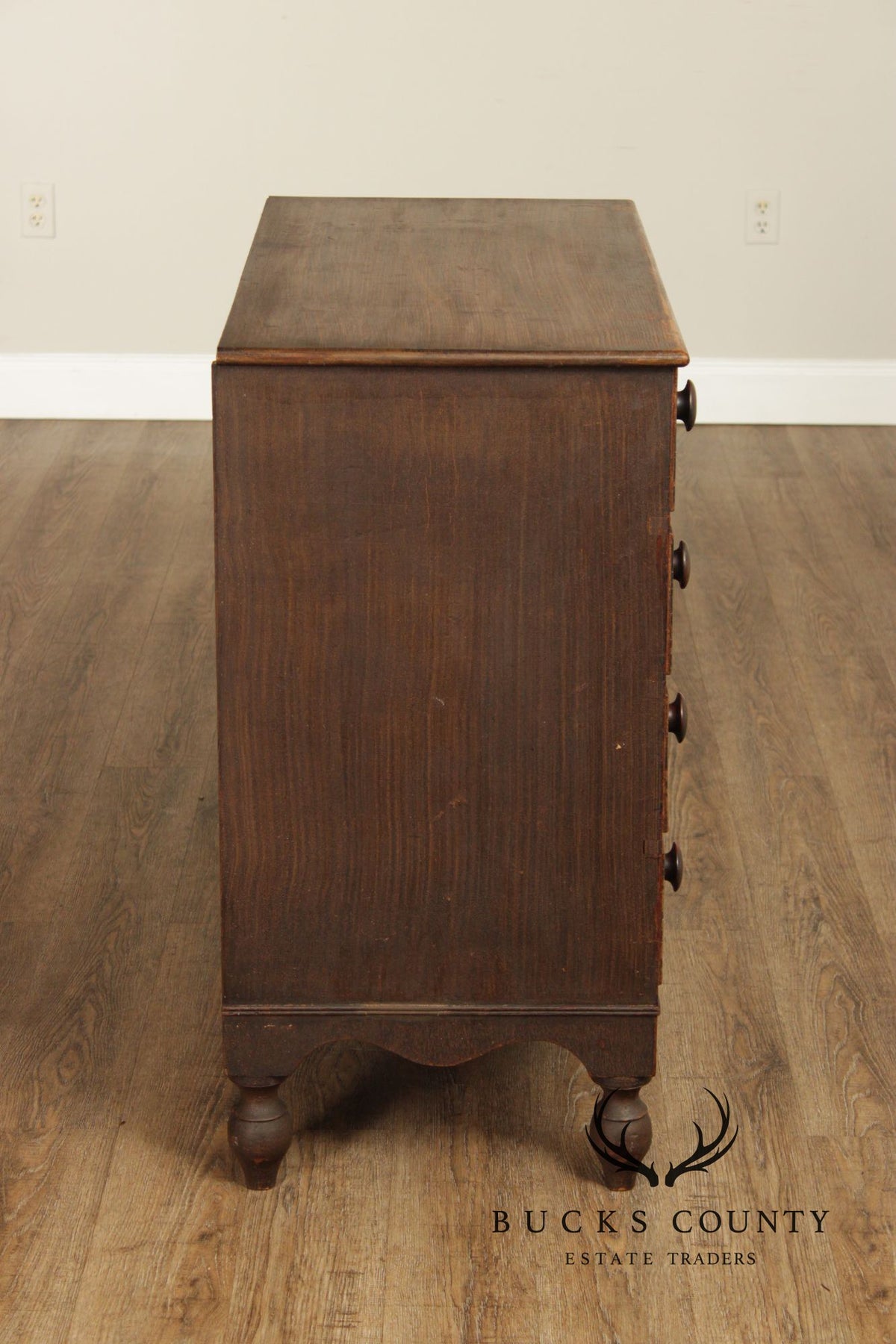 Antique American Grain Painted Four-Drawer Chest Of Drawers
