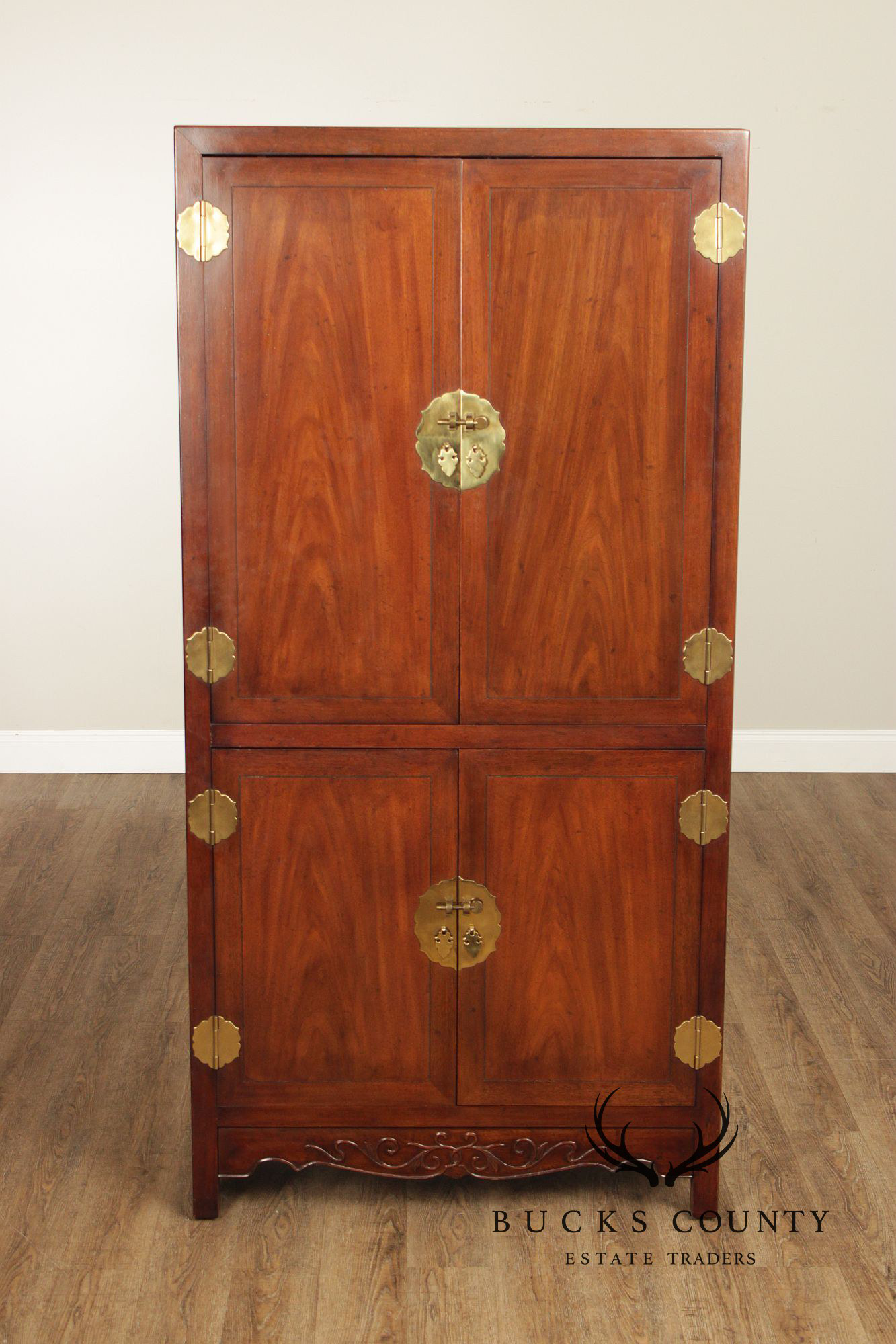 Henredon Asian Style Mahogany Armoire