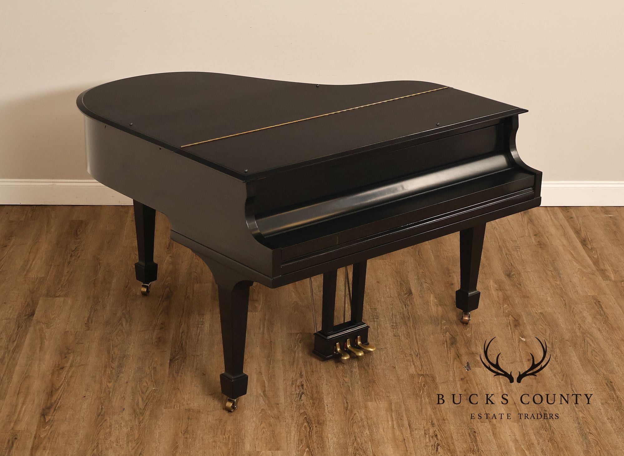 Kurtzman Ebonized Grand Piano And Duet Bench