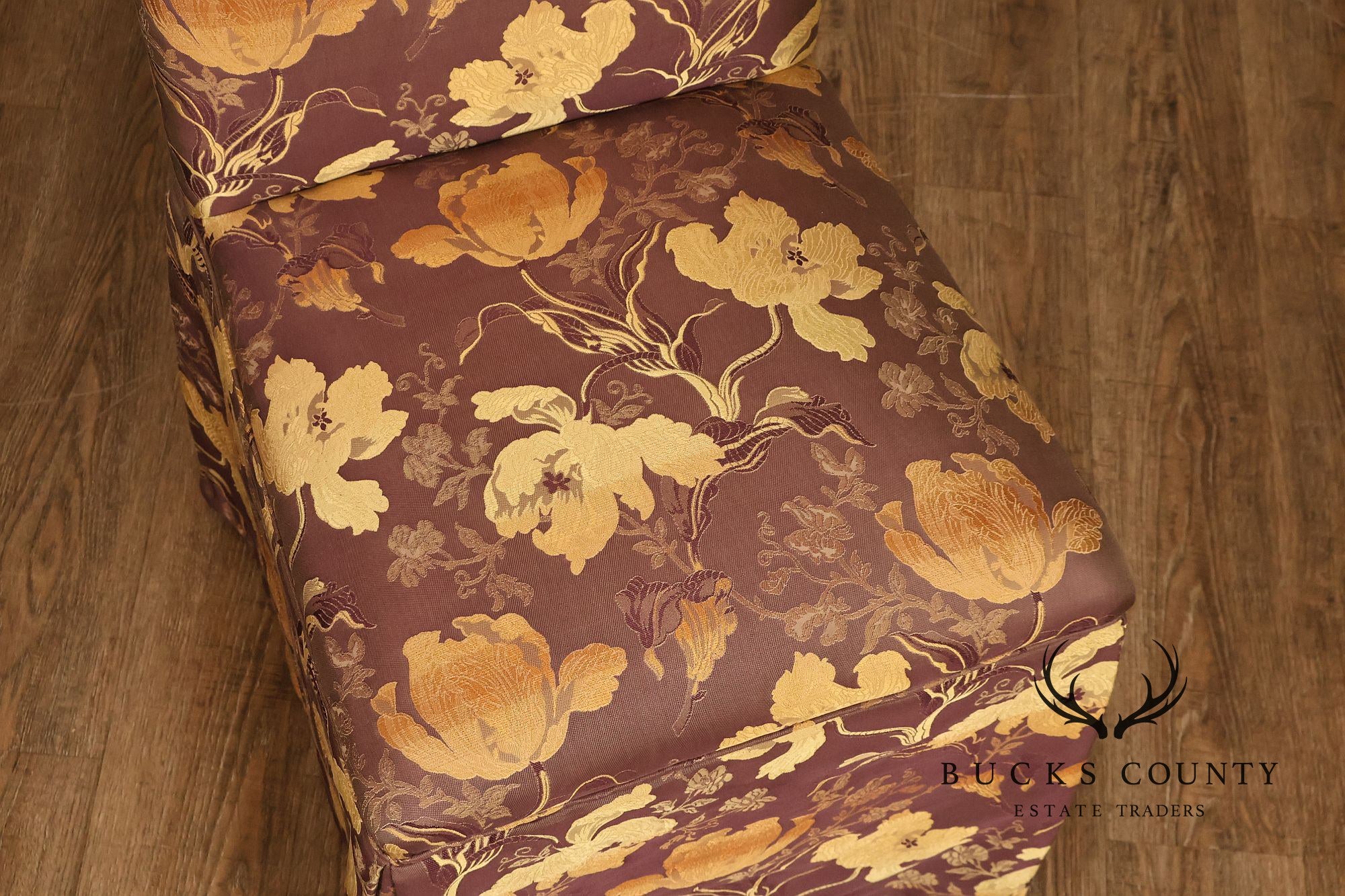 Pair of Upholstered Parsons Style Dining Chairs