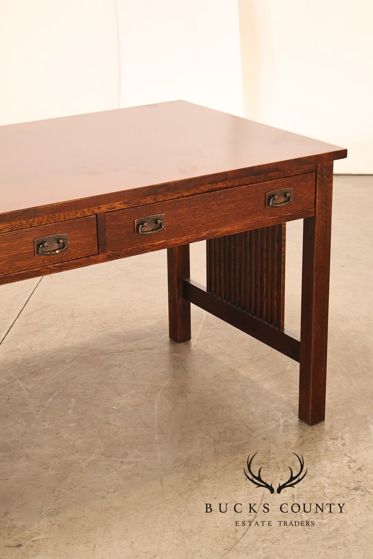 Stickley Mission Collection Oak Spindle Writing Desk