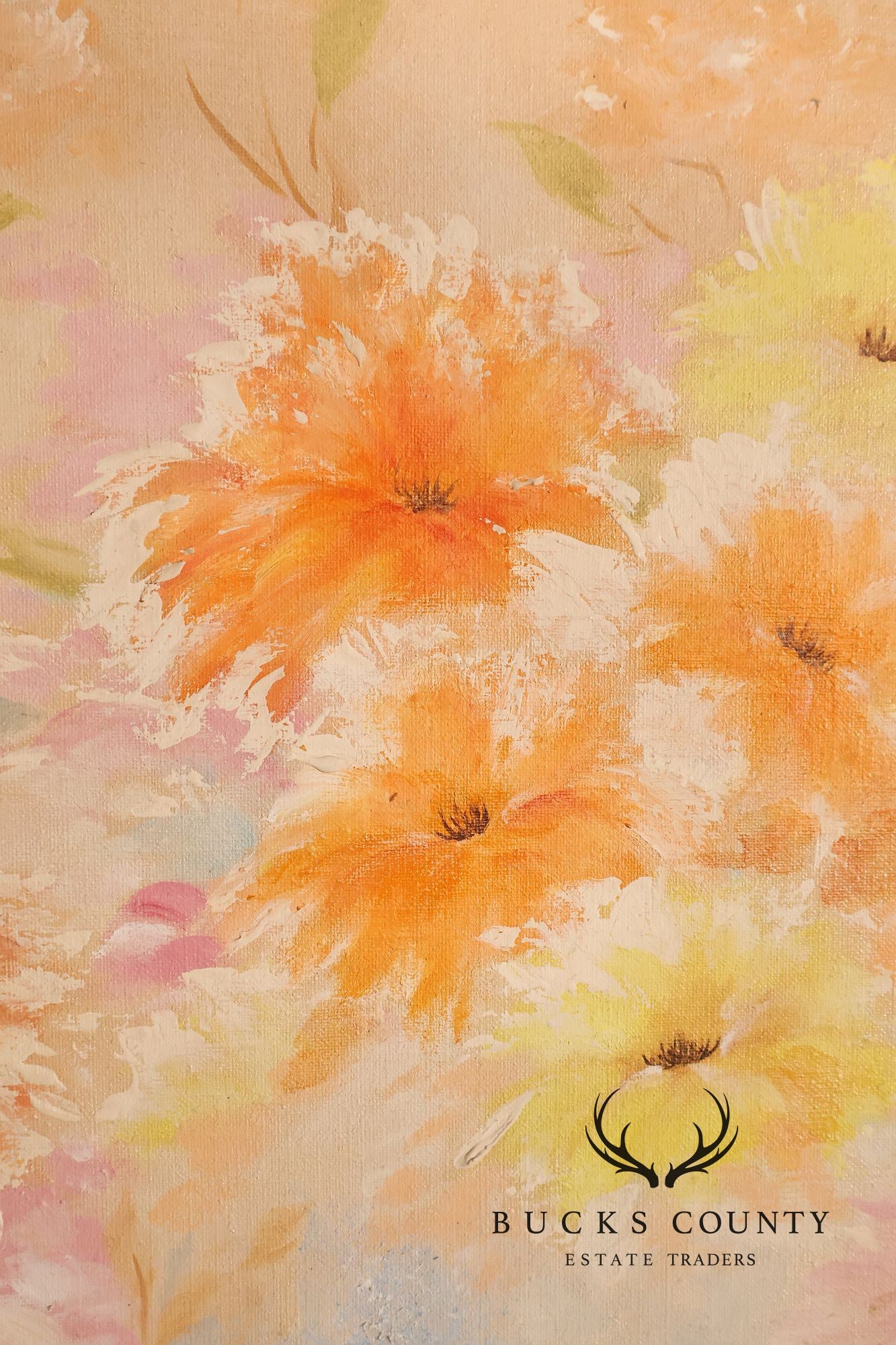Shirley Fleming Large Floral Oil Painting