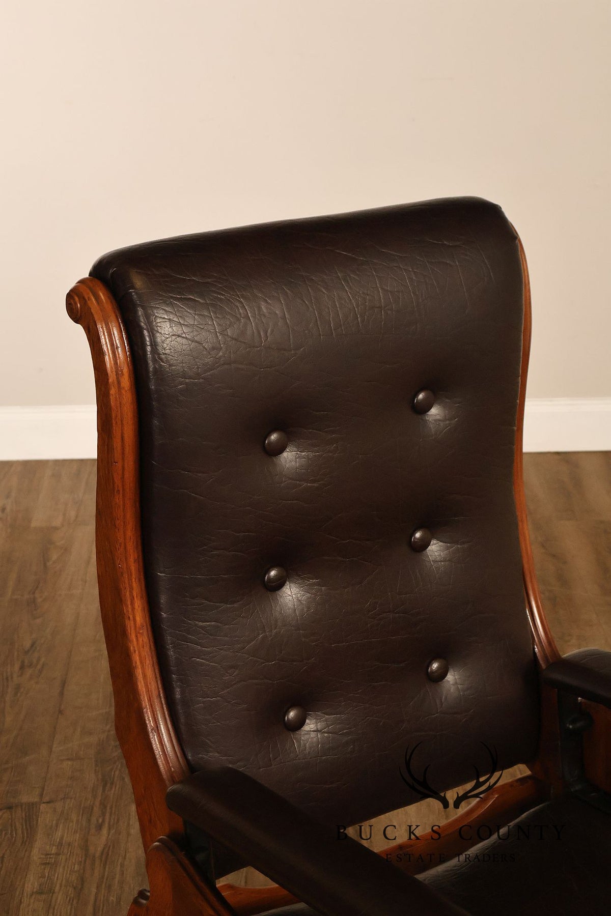 Antique Victorian Carved Walnut Reclining Armchair