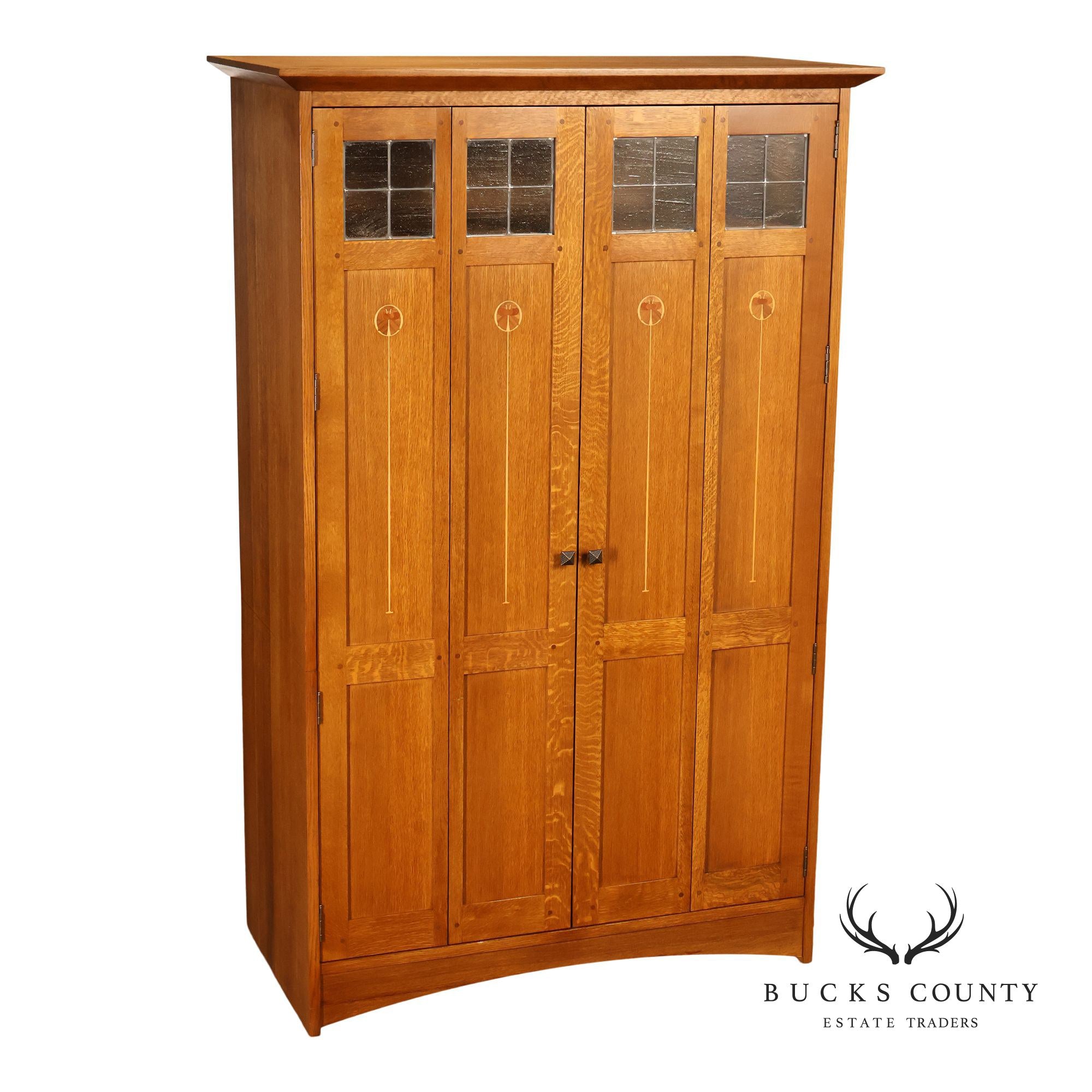 Stickley Harvey Ellis Oak Storage Or Entertainment Armoire