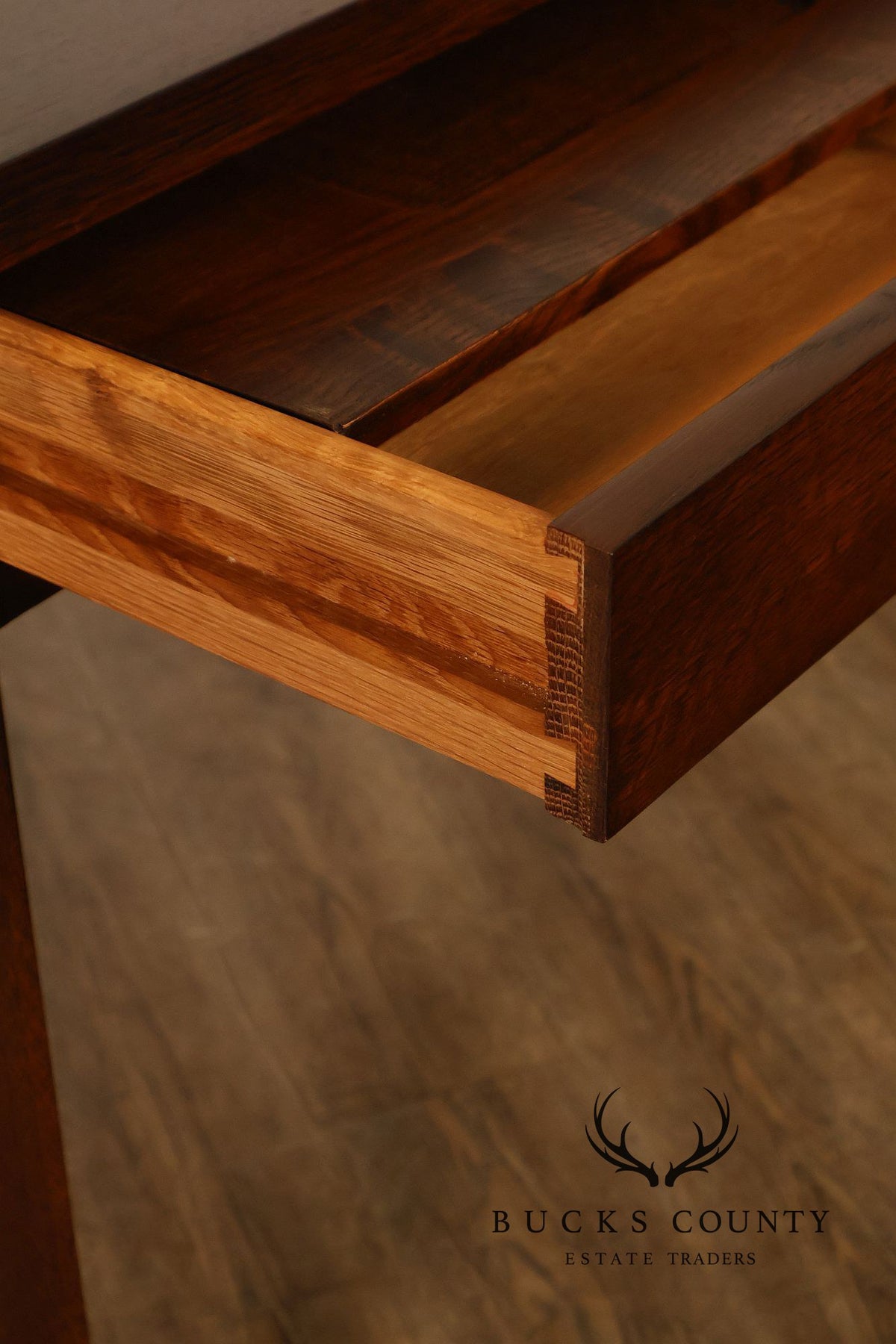 Stickley Mission Collection Oak Three-Drawer Writing Desk