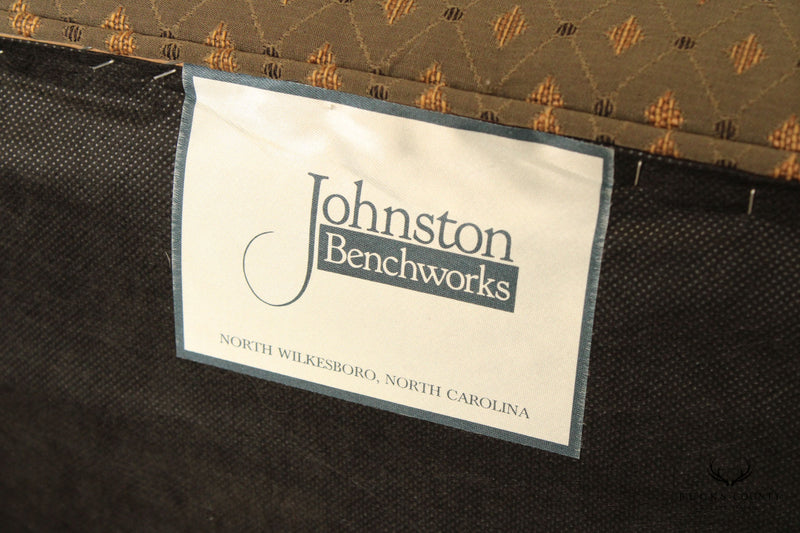 Johnston Benchworks Upholstered Mahogany Wingback Chair