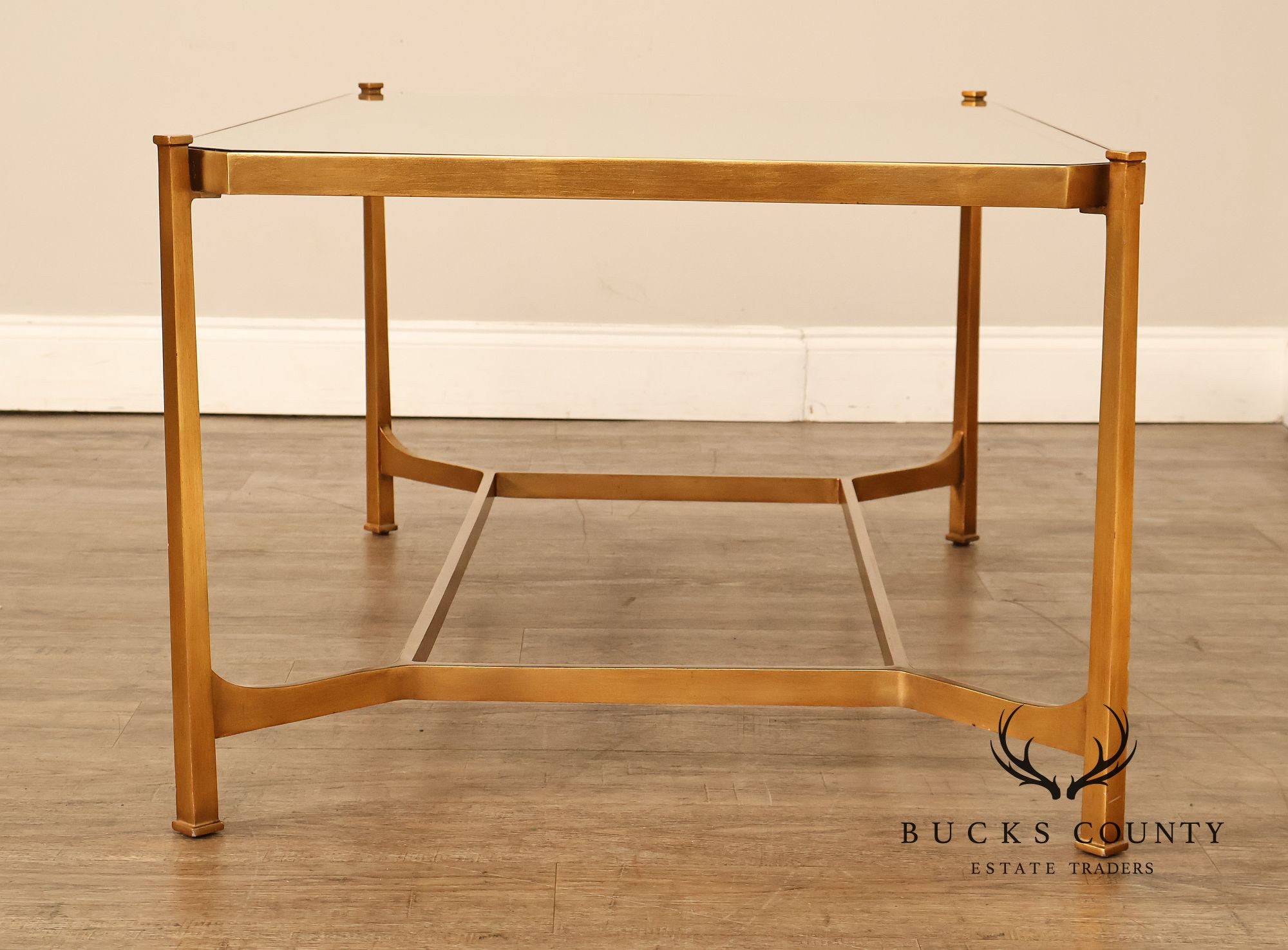 Jonathan Charles  Luxe Gilded iron Eglomise Cocktail Table