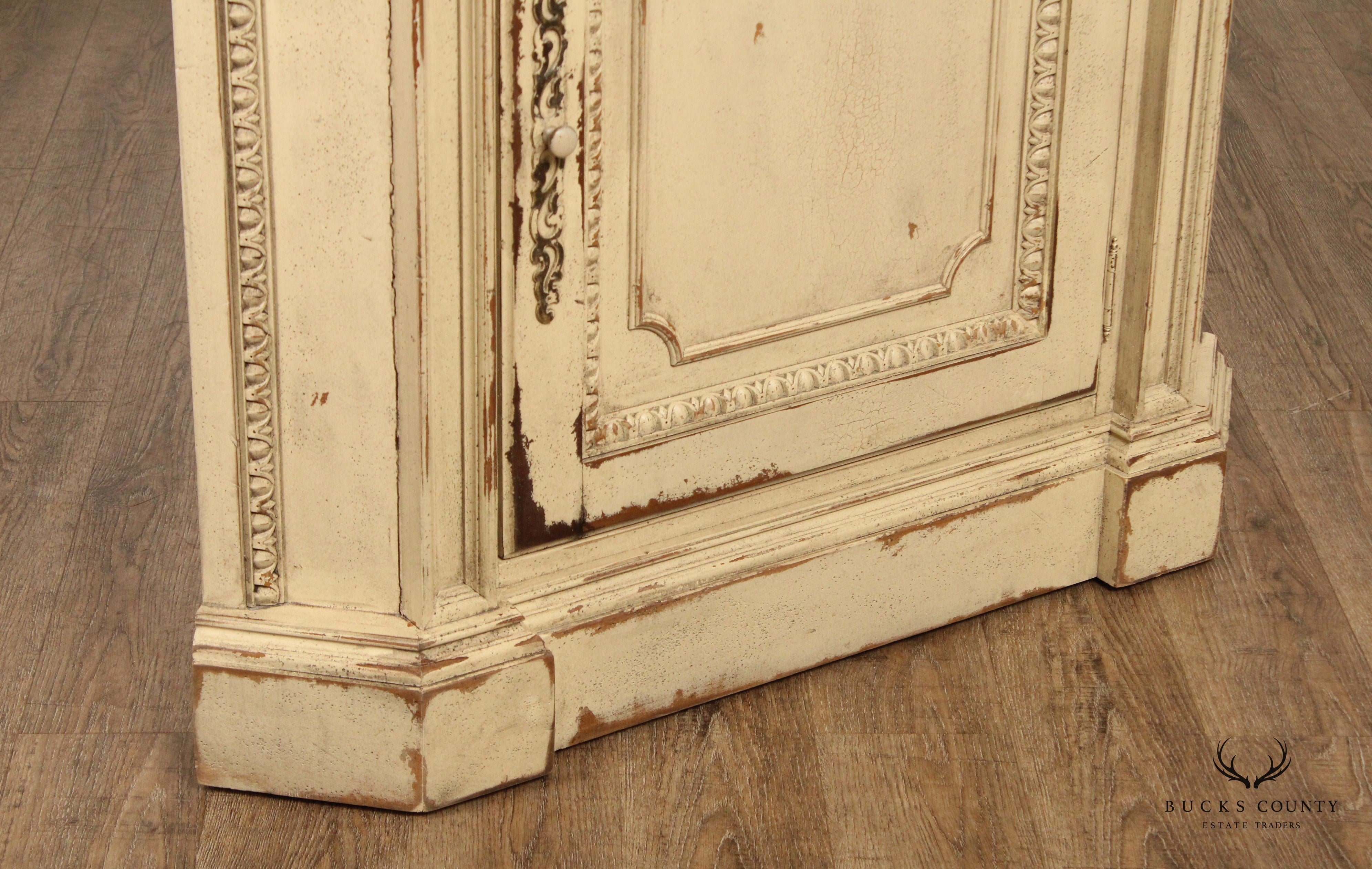 Habersham Plantation Large Painted Architectural 'Preston' Corner Cabinet