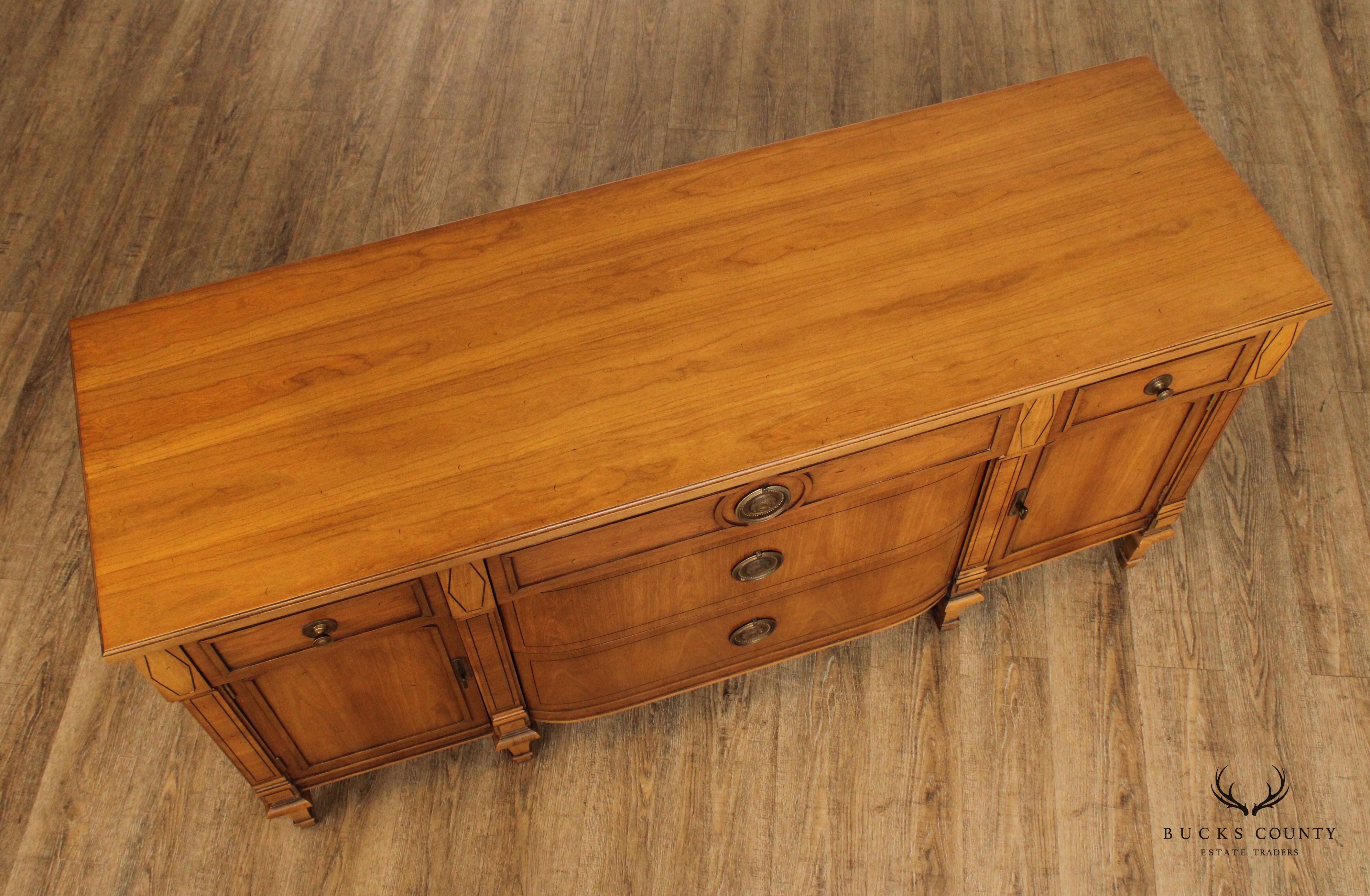 Vintage French Directoire Style Walnut Buffet Sideboard