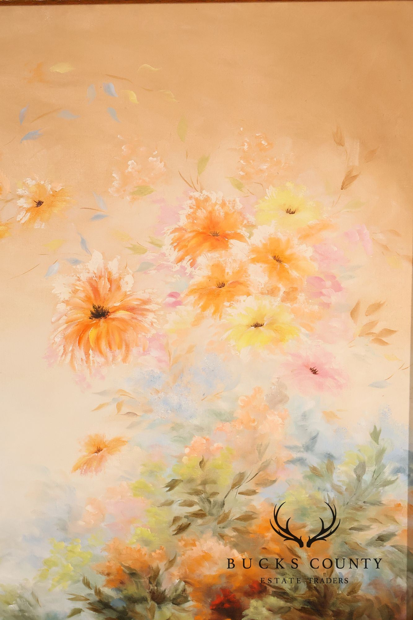 Shirley Fleming Large Floral Oil Painting
